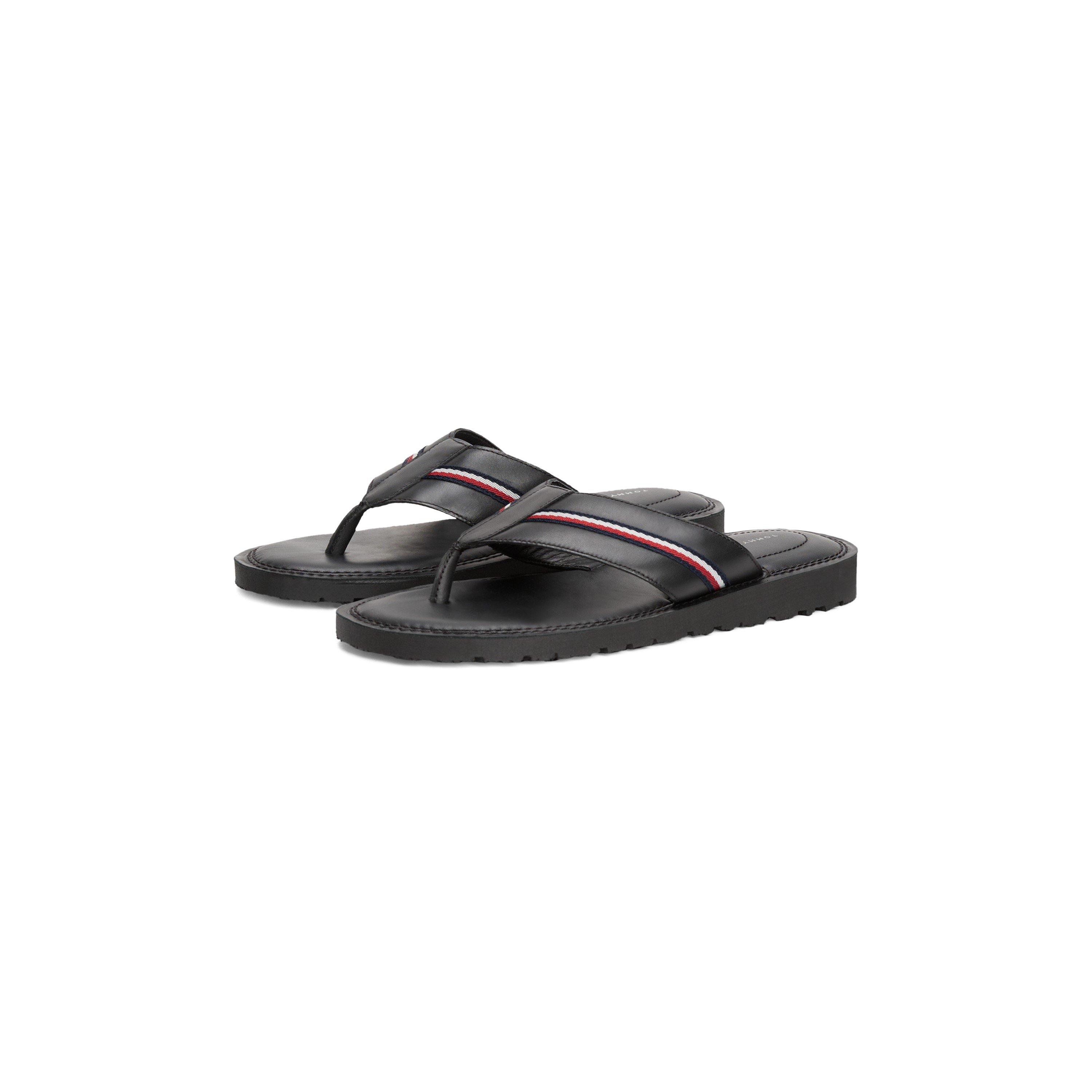 Post LthrSandl - Tommy Hilfiger - Men's Core Toe Post Flat Sandals - 4