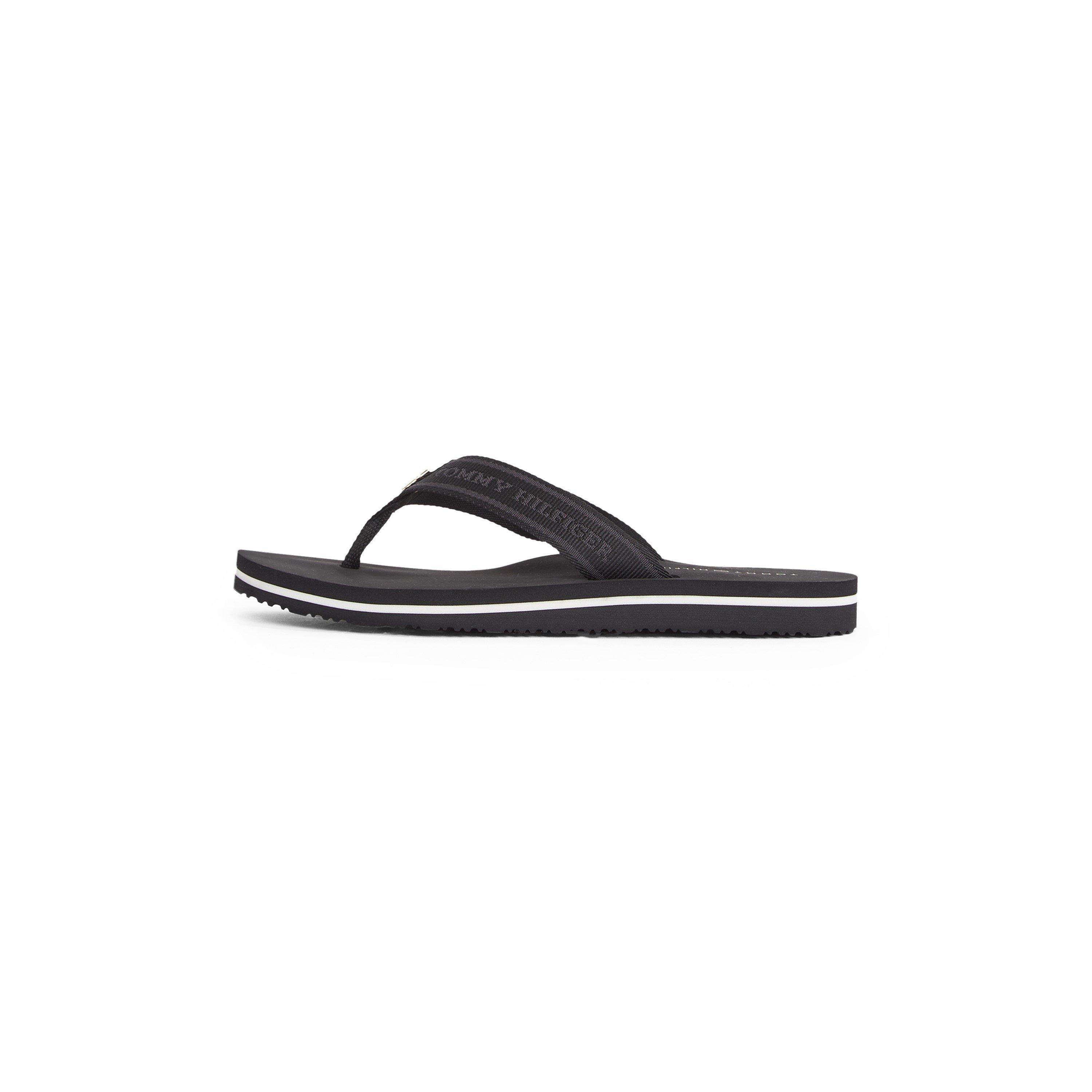 Black - Tommy Hilfiger - Hilfiger Webbing Beach Sandal - 2