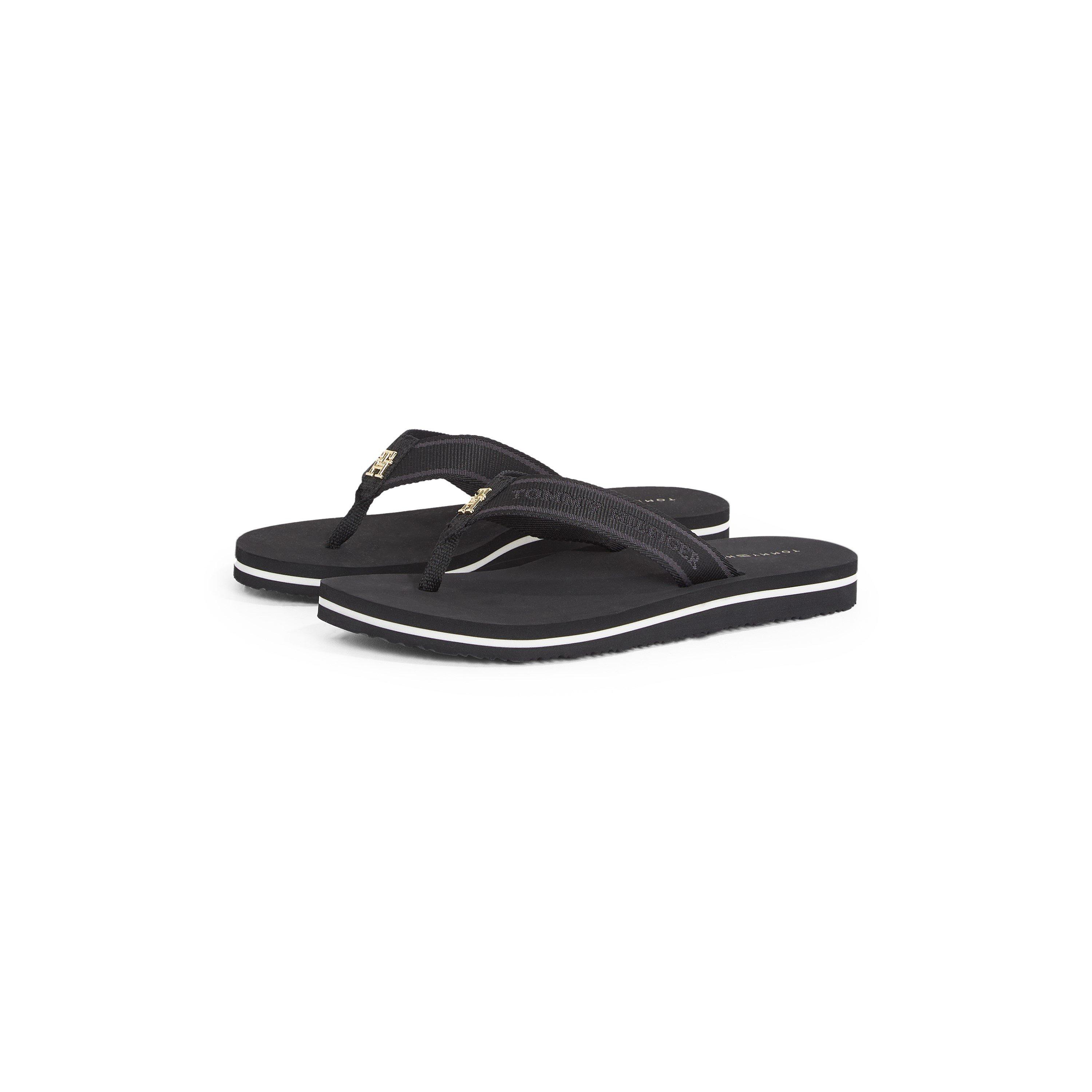 Black - Tommy Hilfiger - Hilfiger Webbing Beach Sandal - 4