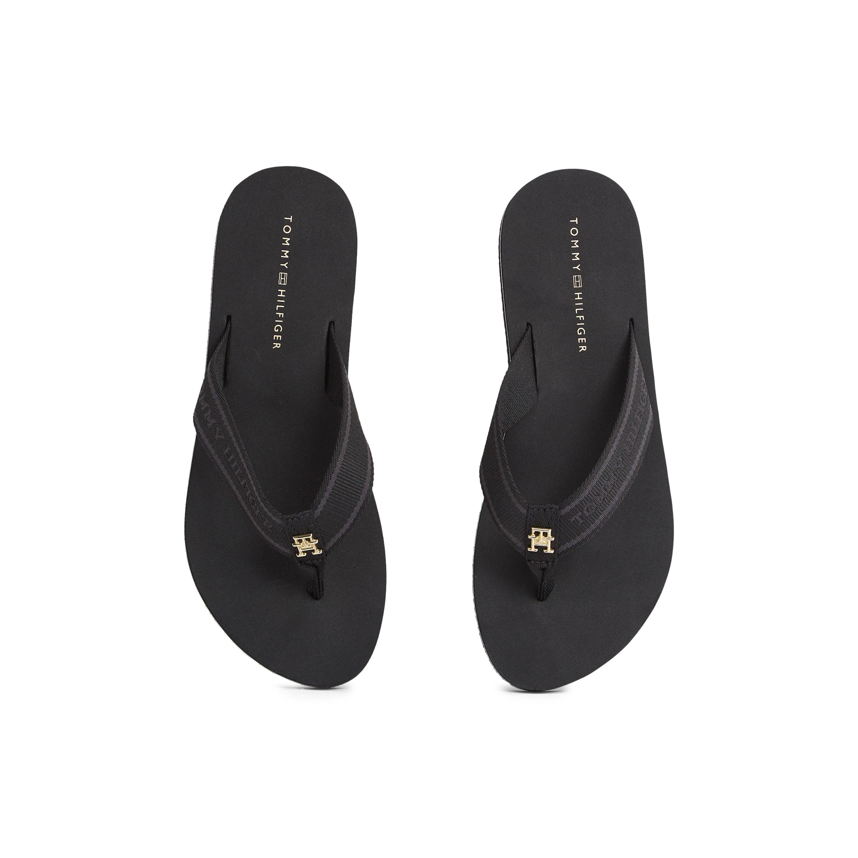 Black - Tommy Hilfiger - Hilfiger Webbing Beach Sandal - 5