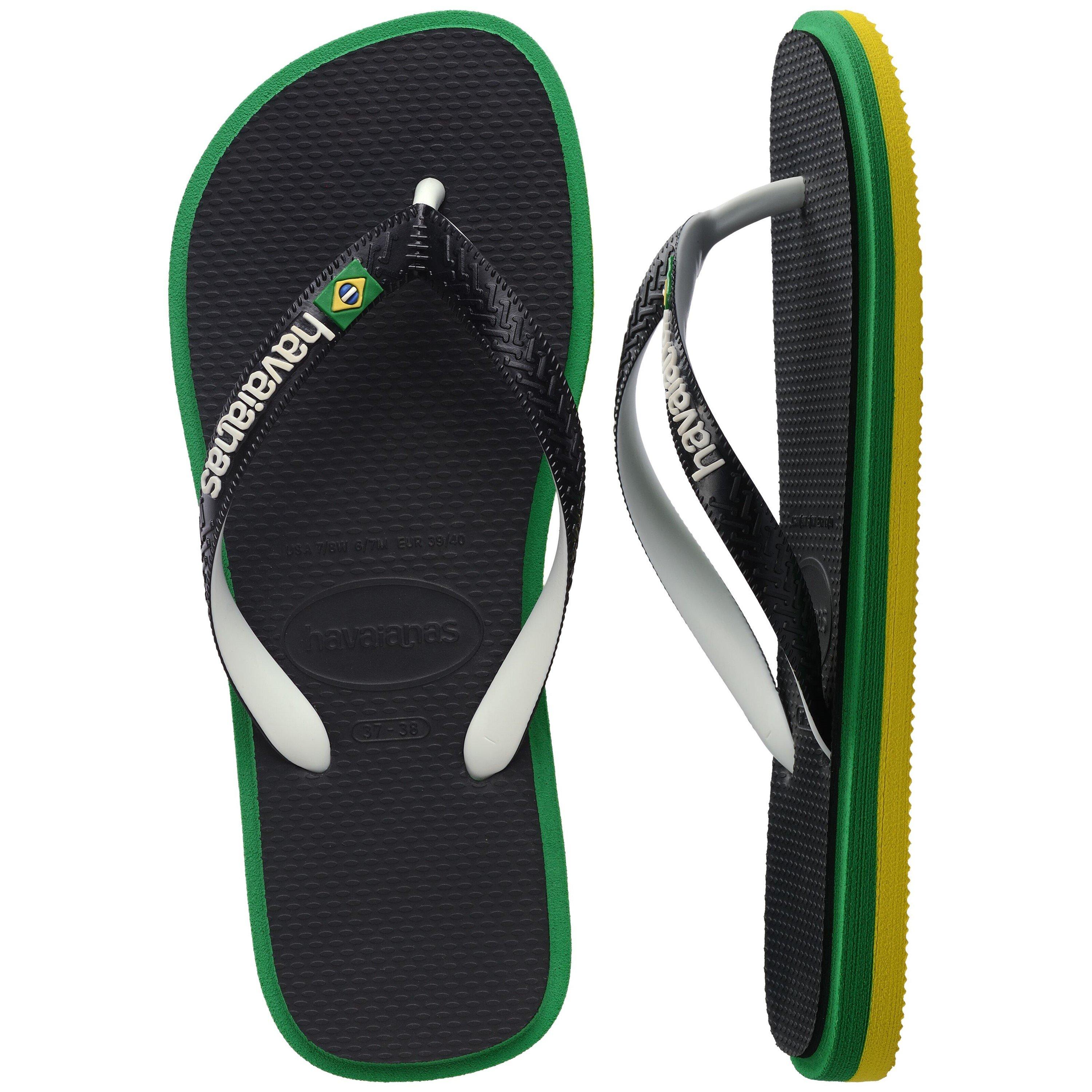 Black - Havaianas - Men's Brazil Twist Flip Flops - 5