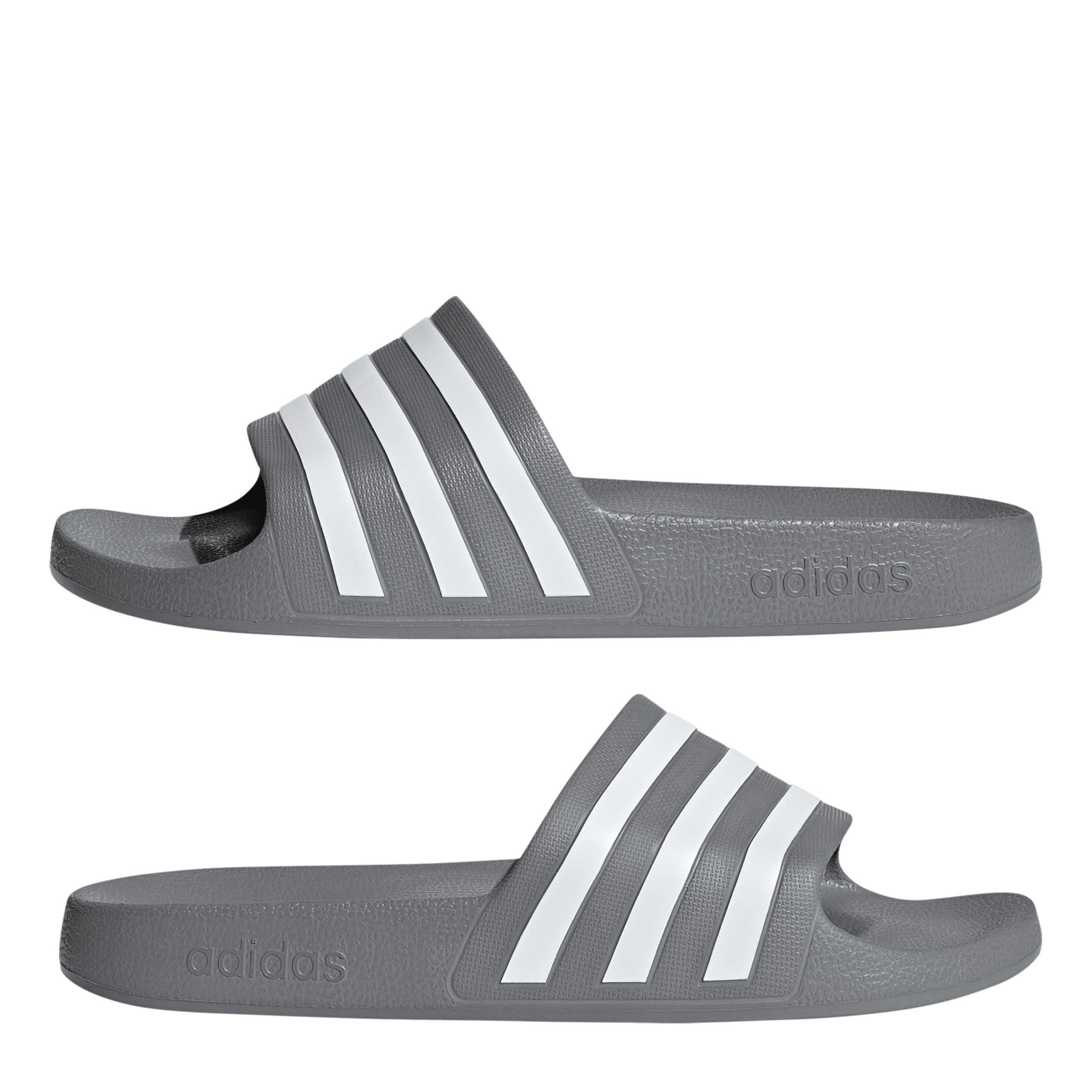 Grey Three/Wht - adidas - Adilette Aqua Sn00 - 10