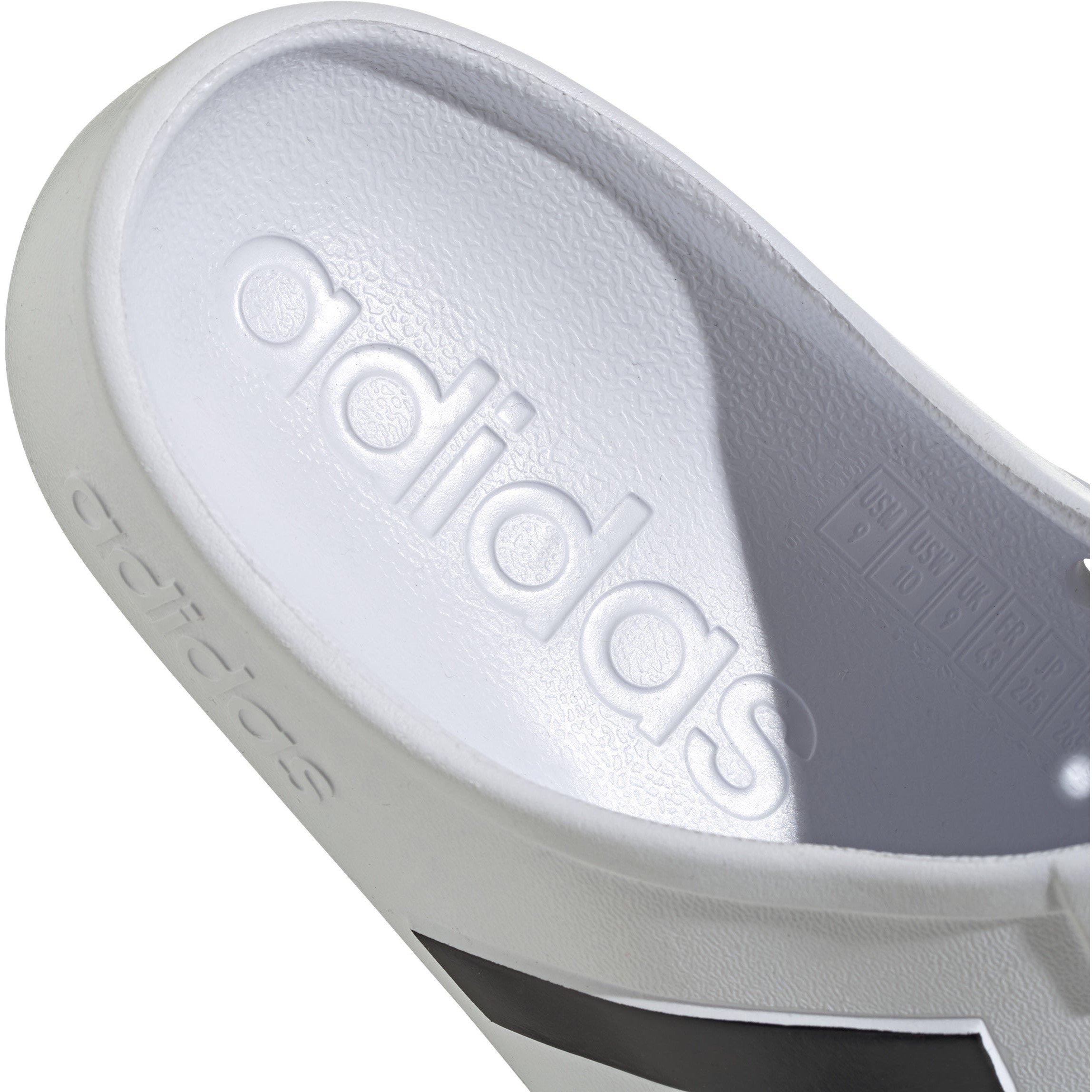 Whte/Blck/Whte - adidas - Adults Adilette Flat Sandals - 7