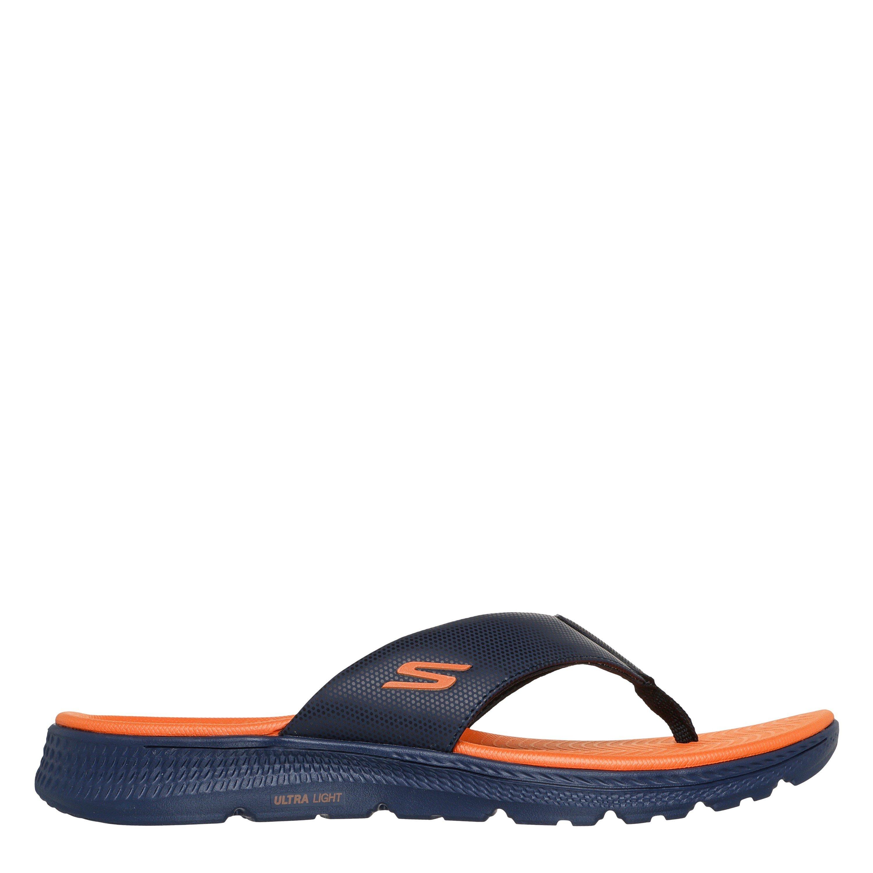Skechers Men's Flip Flops - Navy/Orange - 10 (45)