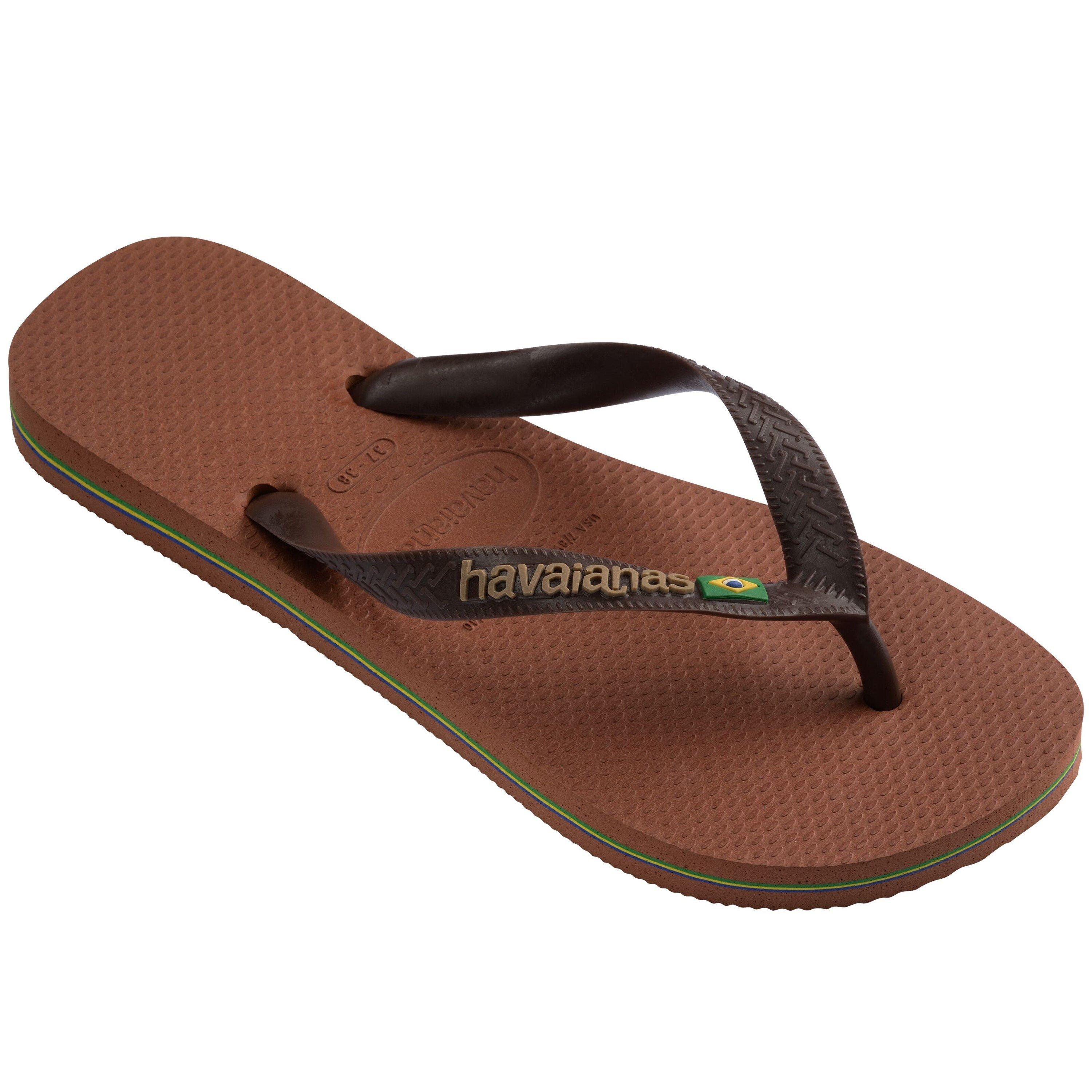 Rust/Coffee - Havaianas - Brasil Logo Flip Flops - 2