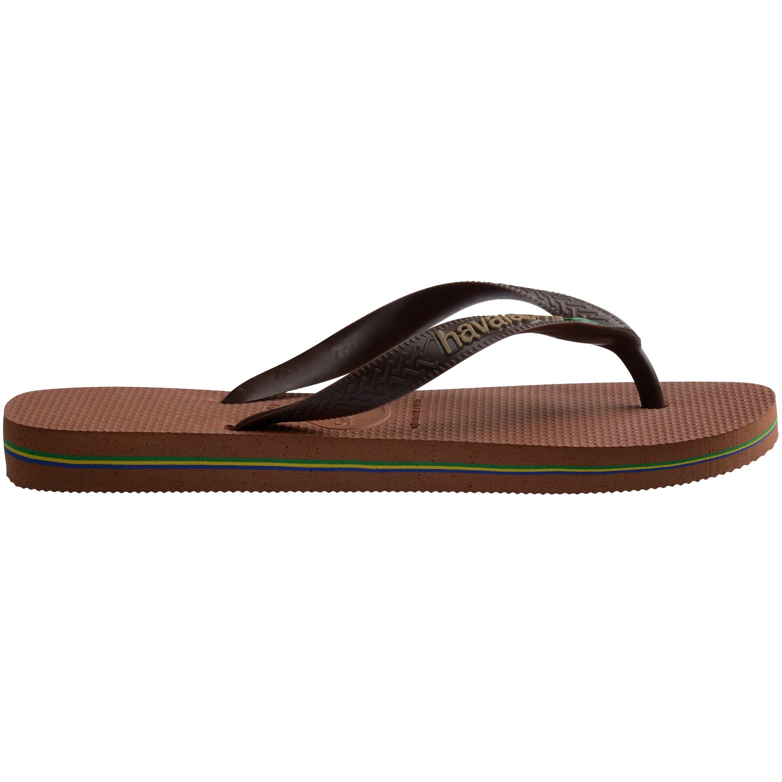 Rust/Coffee - Havaianas - Brasil Logo Flip Flops - 3