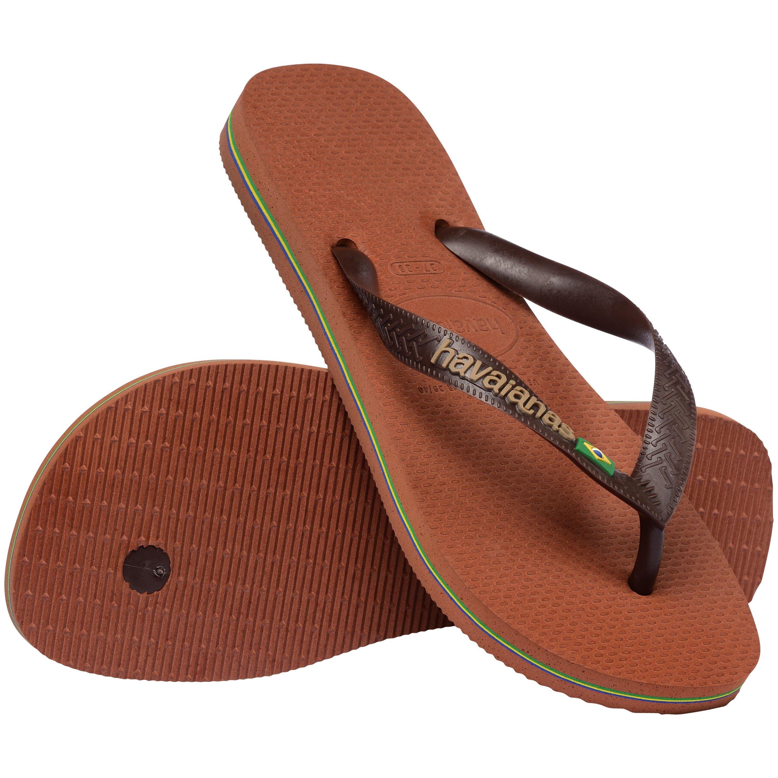 Rust/Coffee - Havaianas - Brasil Logo Flip Flops - 4