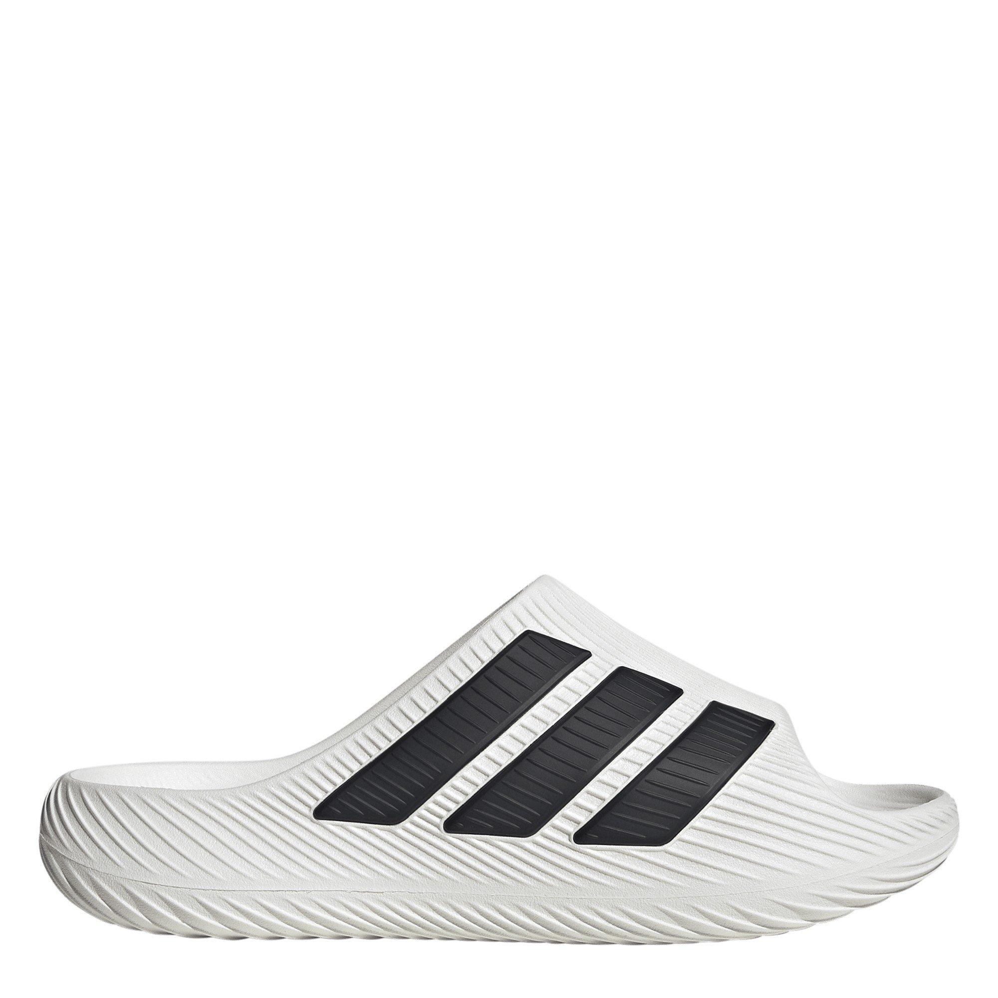 Adidas Men's Pool Sliders - White/Black - 10 (44.7)