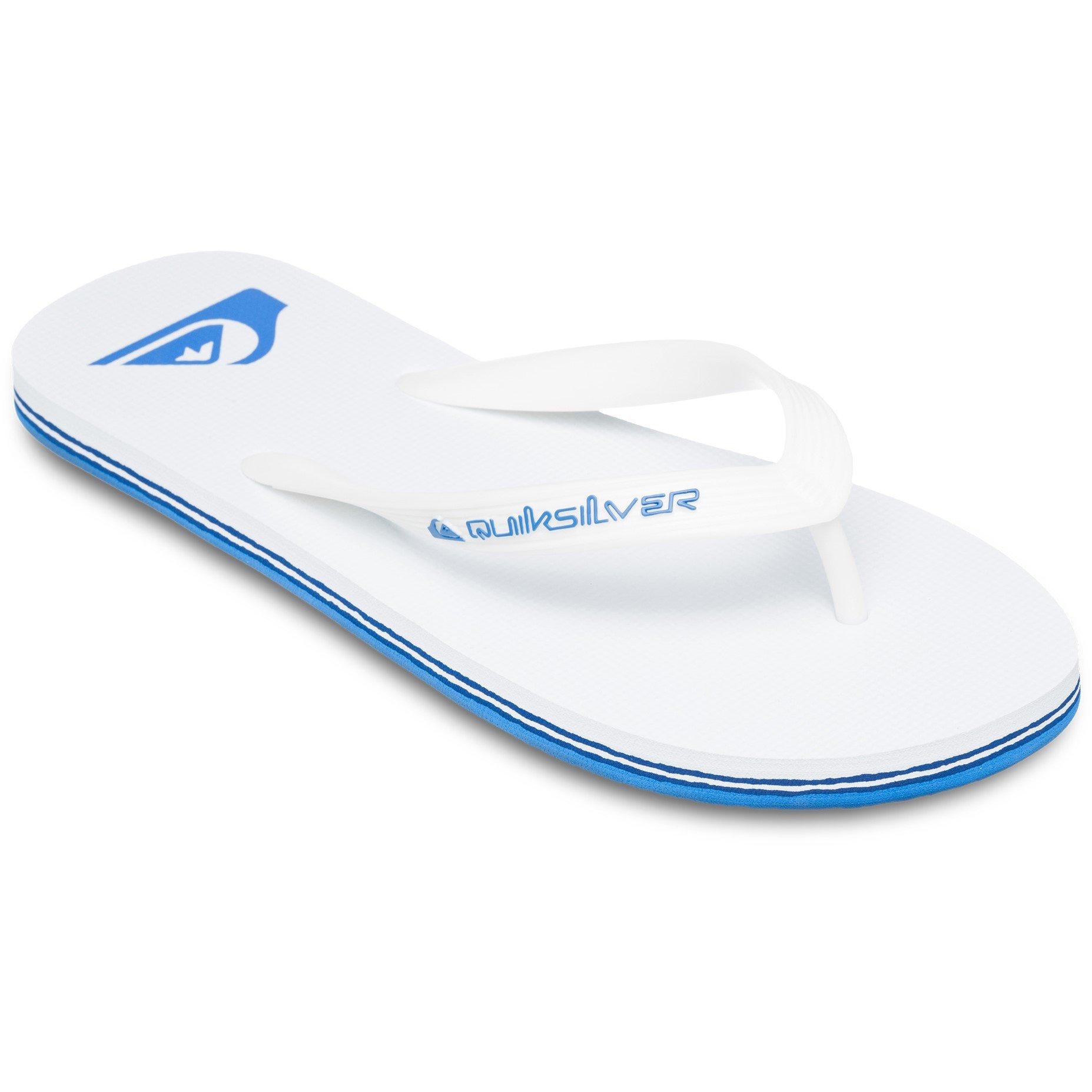 Quiksilver Men's Molokai Flip Flops - White/Blue - 10 (45)