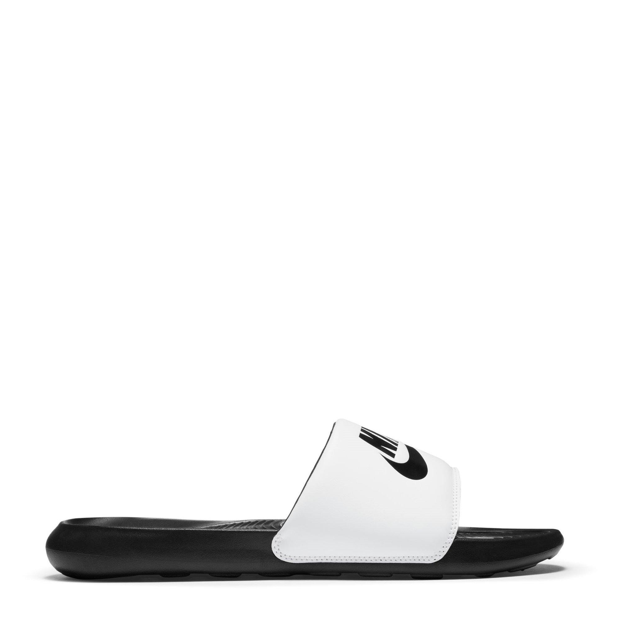 All white nike slides men's online