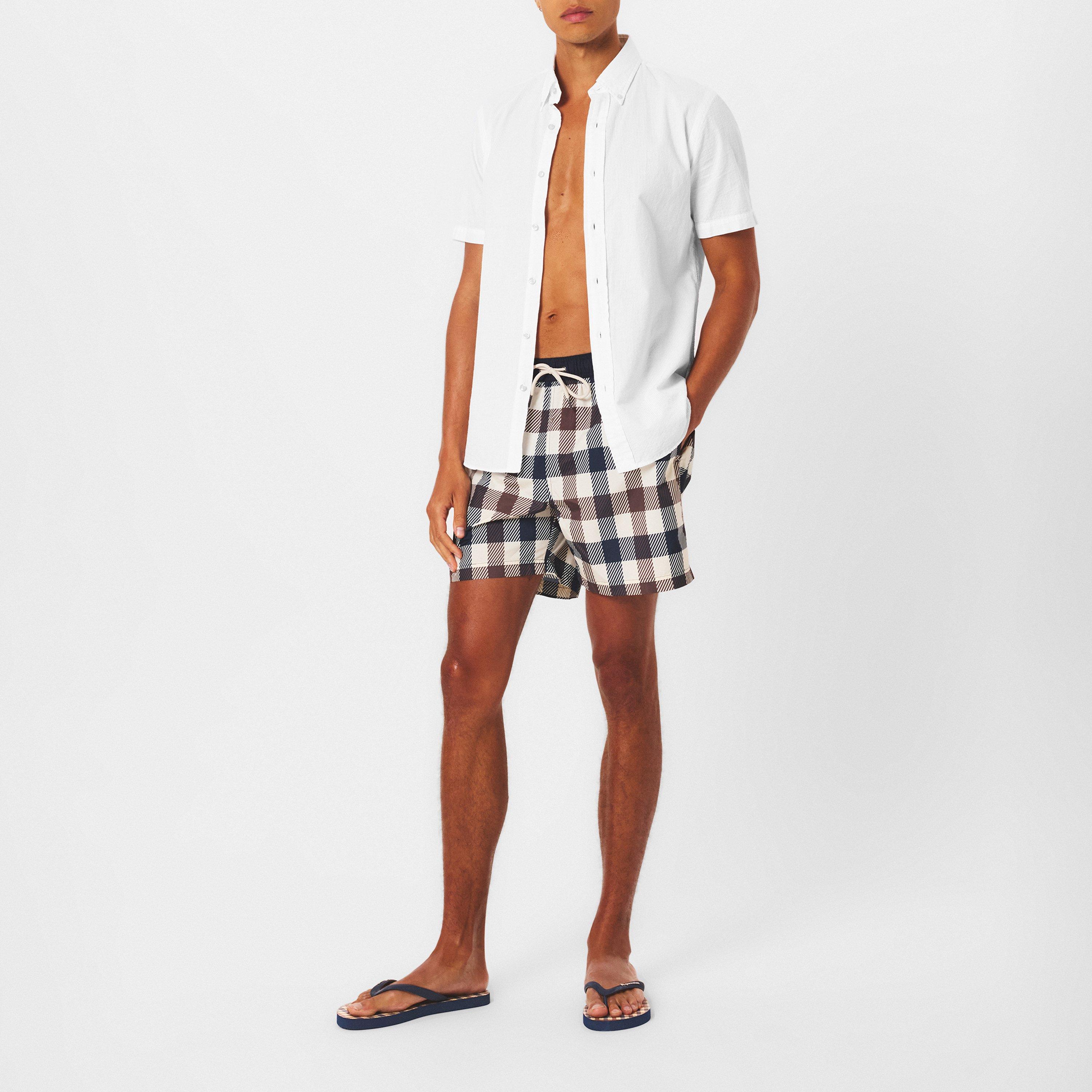 Navy - Aquascutum - Check Flip Flops - 6