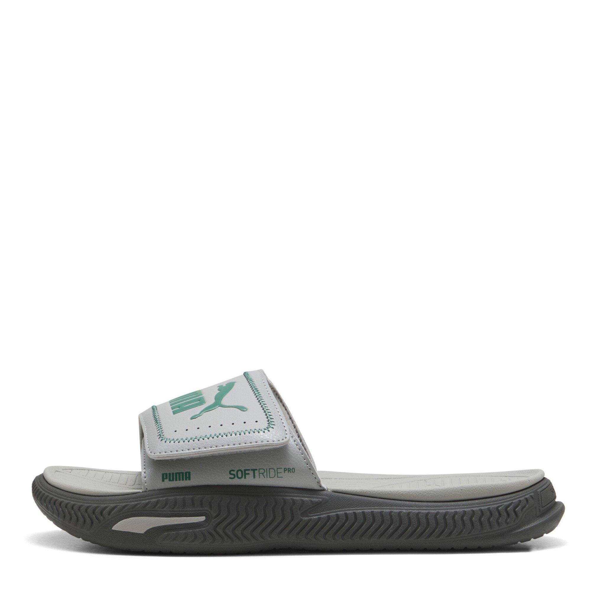 Gray-Green-Gray - Puma - Softride Sliders Mens - 2