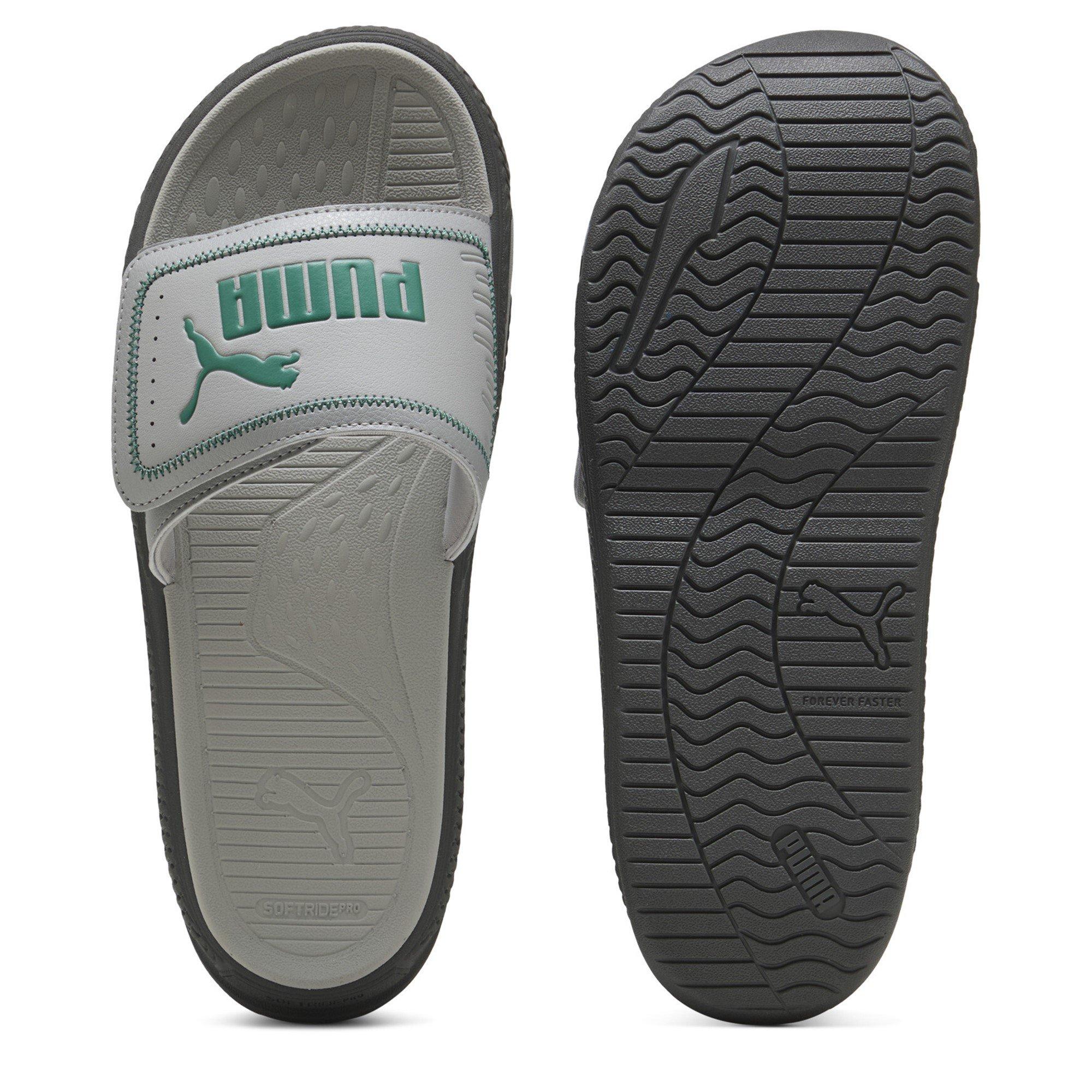 Gray-Green-Gray - Puma - Softride Sliders Mens - 3