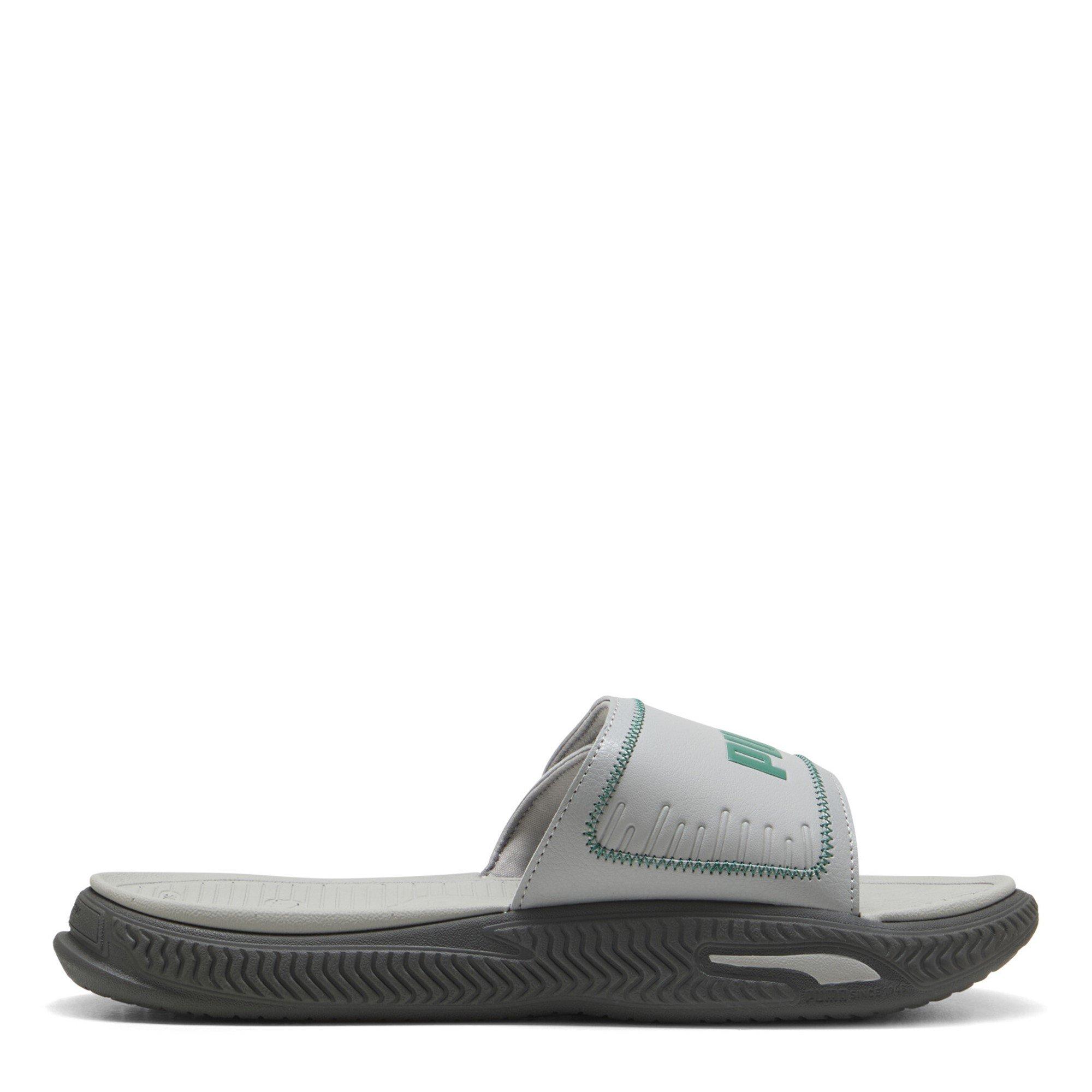 Gray-Green-Gray - Puma - Softride Sliders Mens - 4
