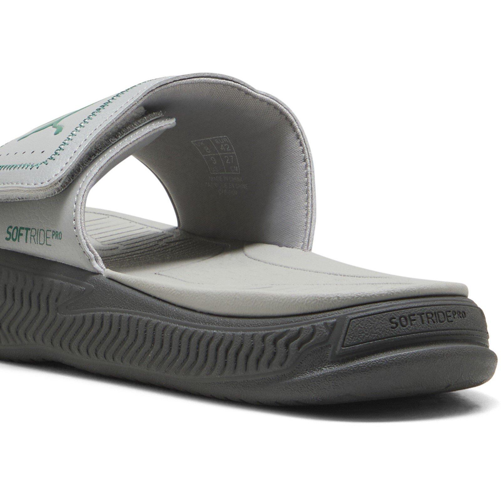 Gray-Green-Gray - Puma - Softride Sliders Mens - 5