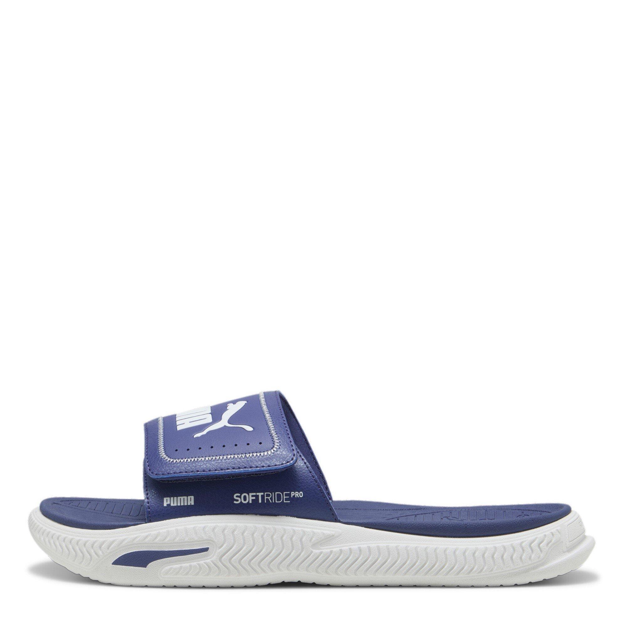 Blu Crystal/Wht - Puma - Softride Sliders Mens - 3
