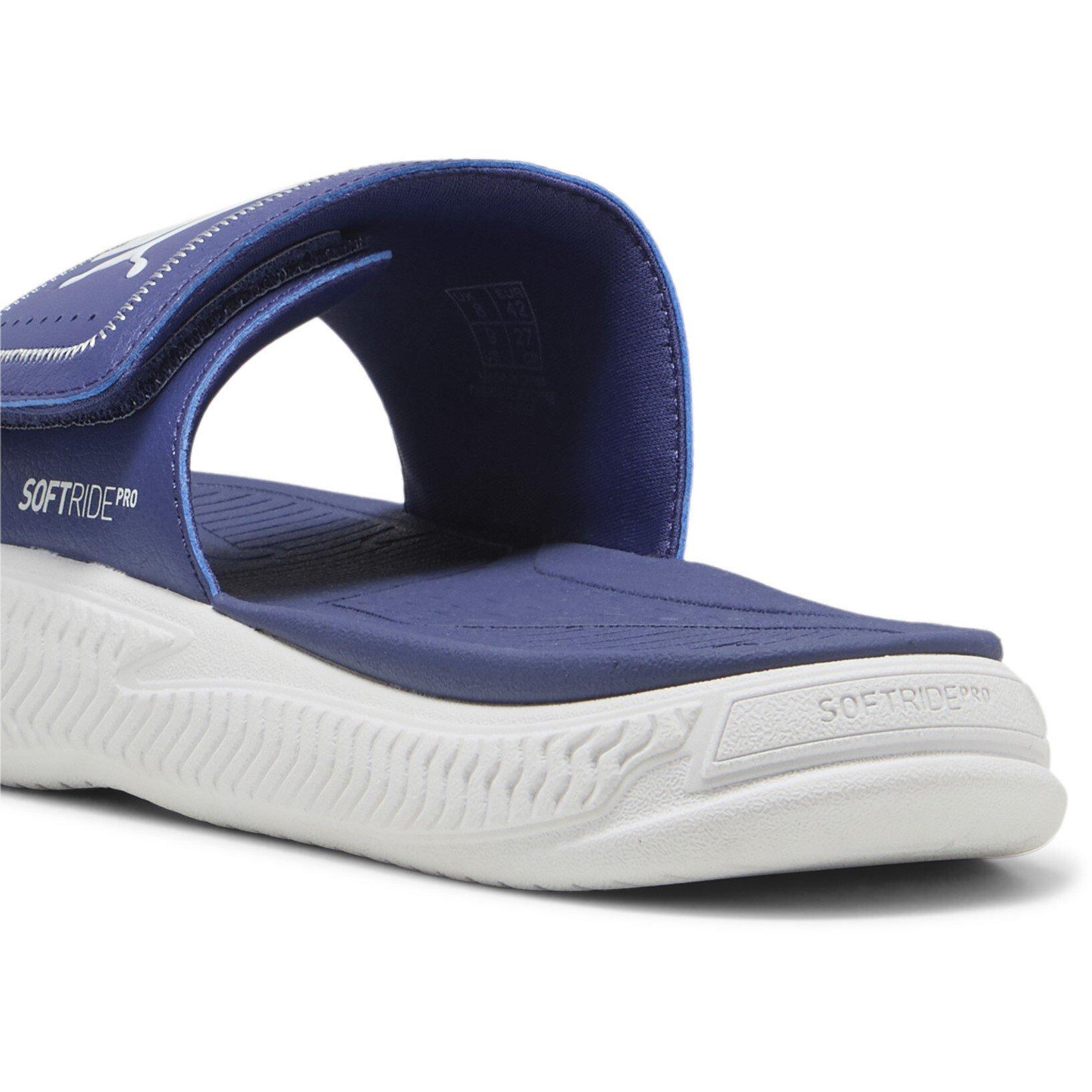 Blu Crystal/Wht - Puma - Softride Sliders Mens - 5