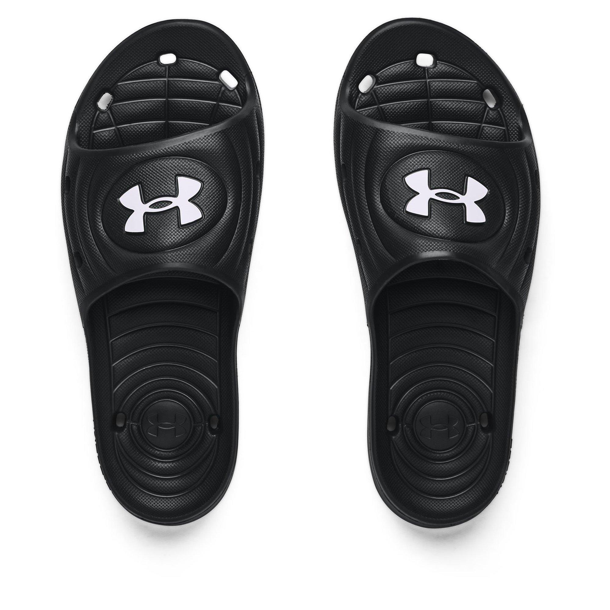 Schwarz/Weiß - Under Armour - Locker Iv Sl Sliders Mens - 4