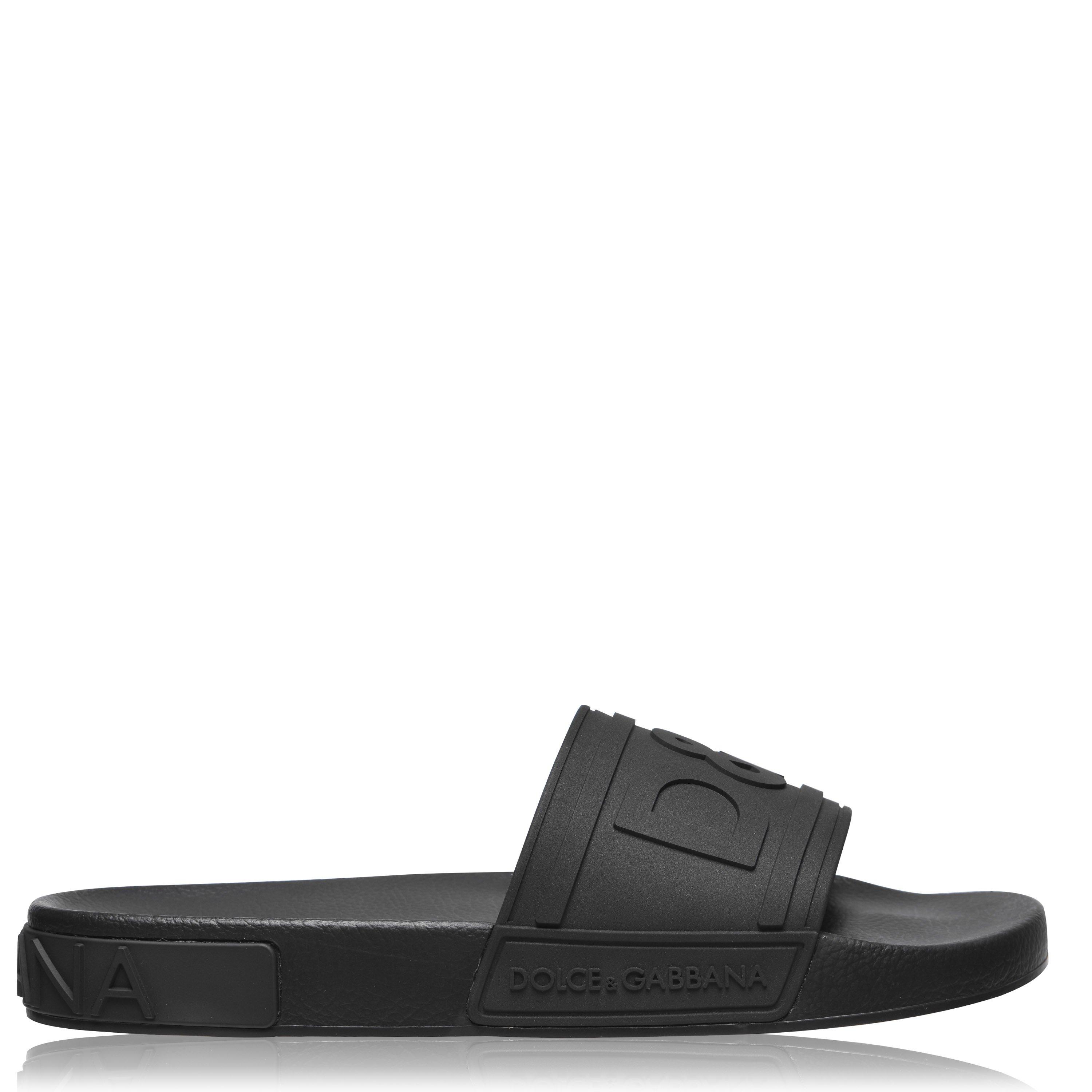 Dolce and Gabbana Monogram Slides Pool Shoes Cruise Fashion