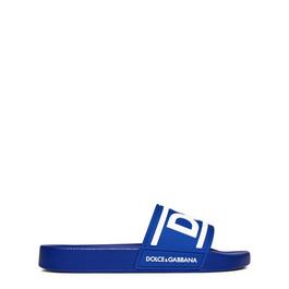Dolce and Gabbana Men's Monogram Rubber Slides