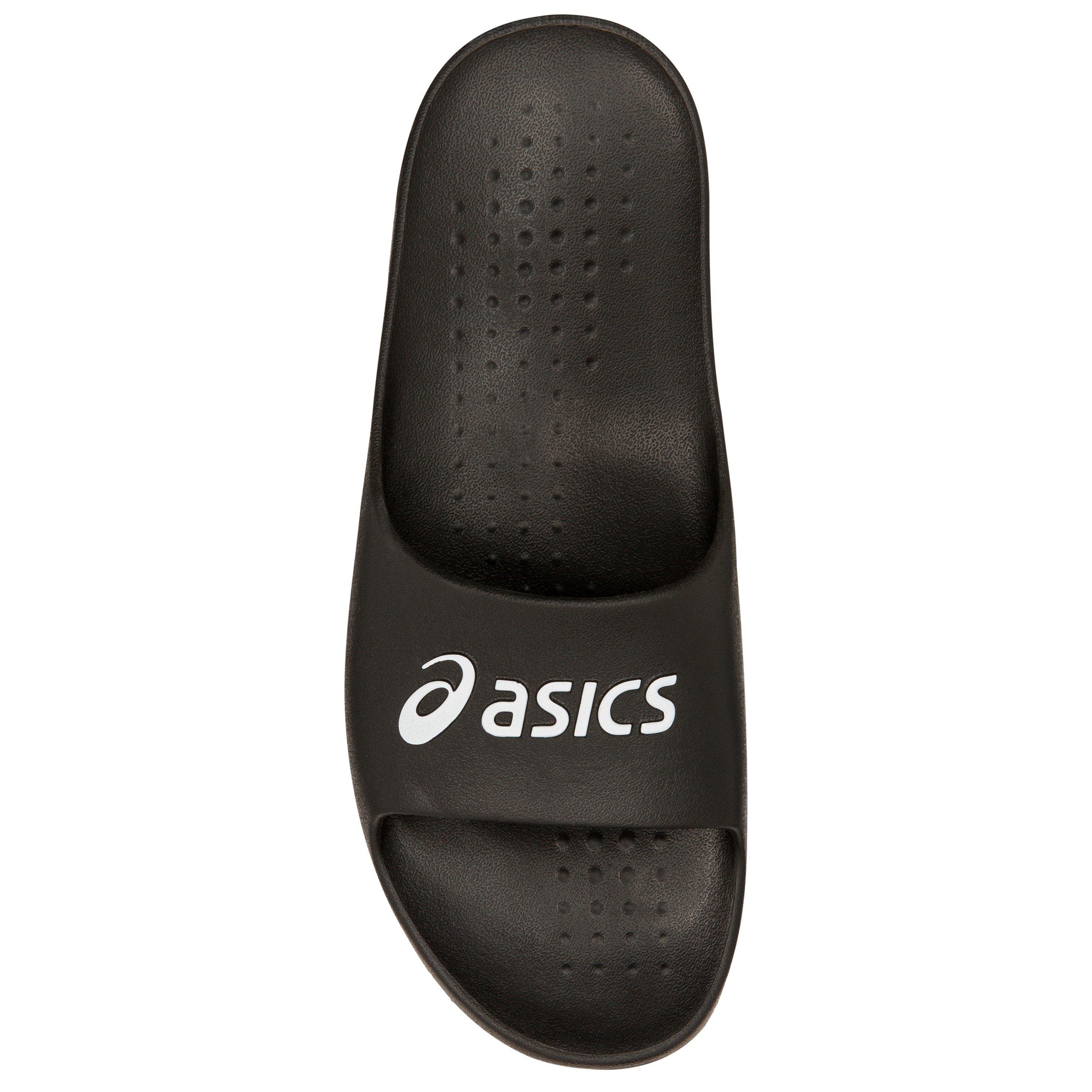 BLACK/WHITE - Asics - AS001 Unisex Adults Slide Sandals - 6