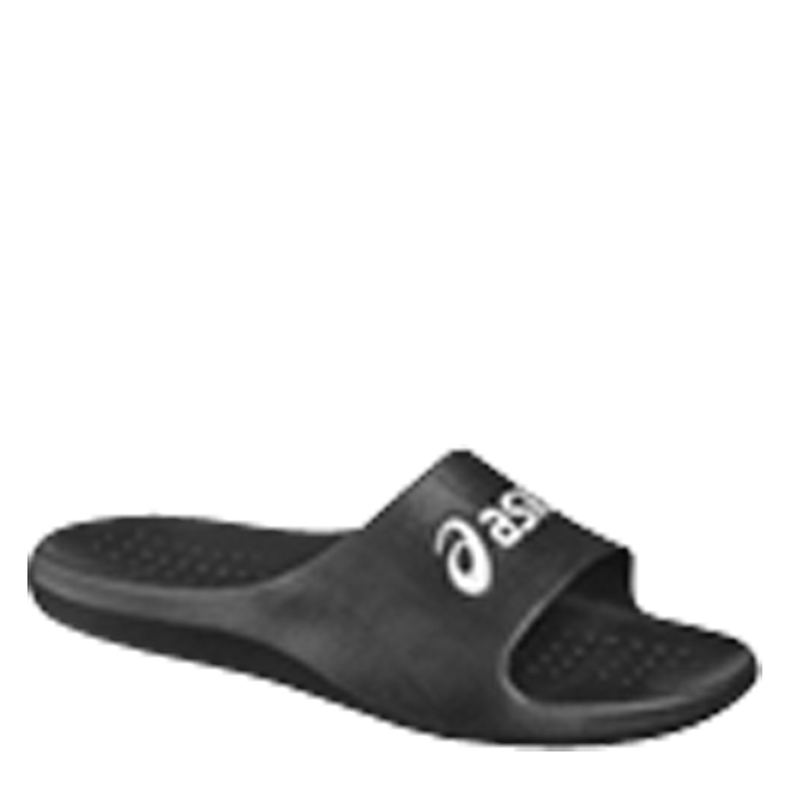 BLACK/WHITE - Asics - AS001 Unisex Adults Slide Sandals - 8