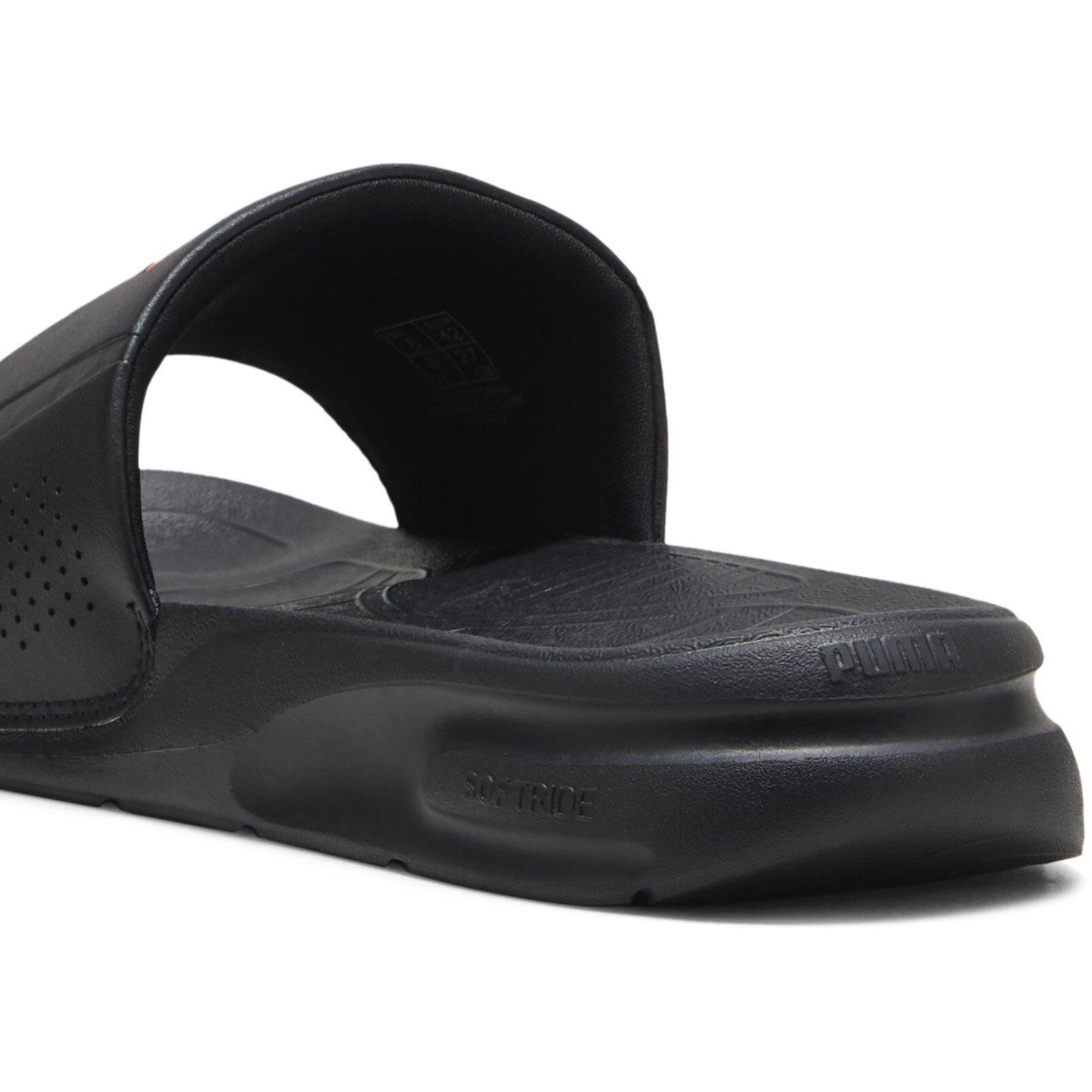 Puma Blk/Orange - Puma - Softride TeamcatSn54 Pool Sliders - 5