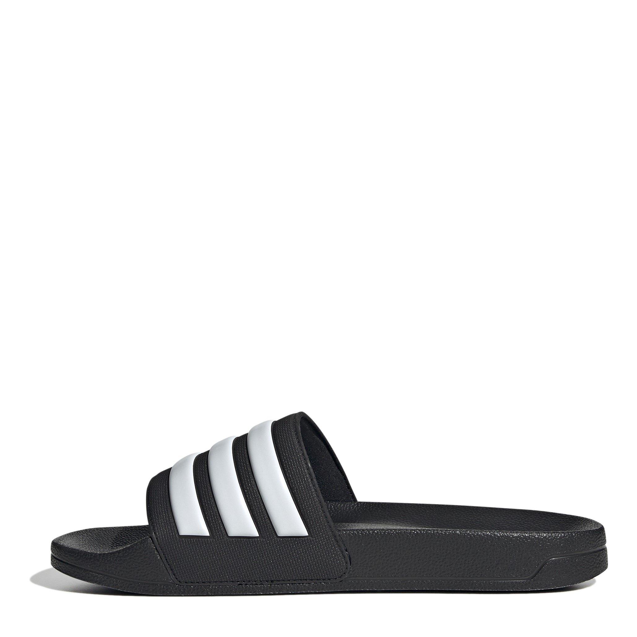 CBlk/FWht/CBlk - adidas - Adilette Shower Mens Slide Sandals - 2