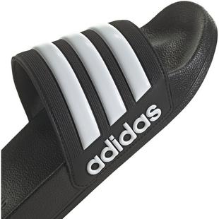 CBlk/FWht/CBlk - adidas - Adilette Shower Mens Slide Sandals - 7