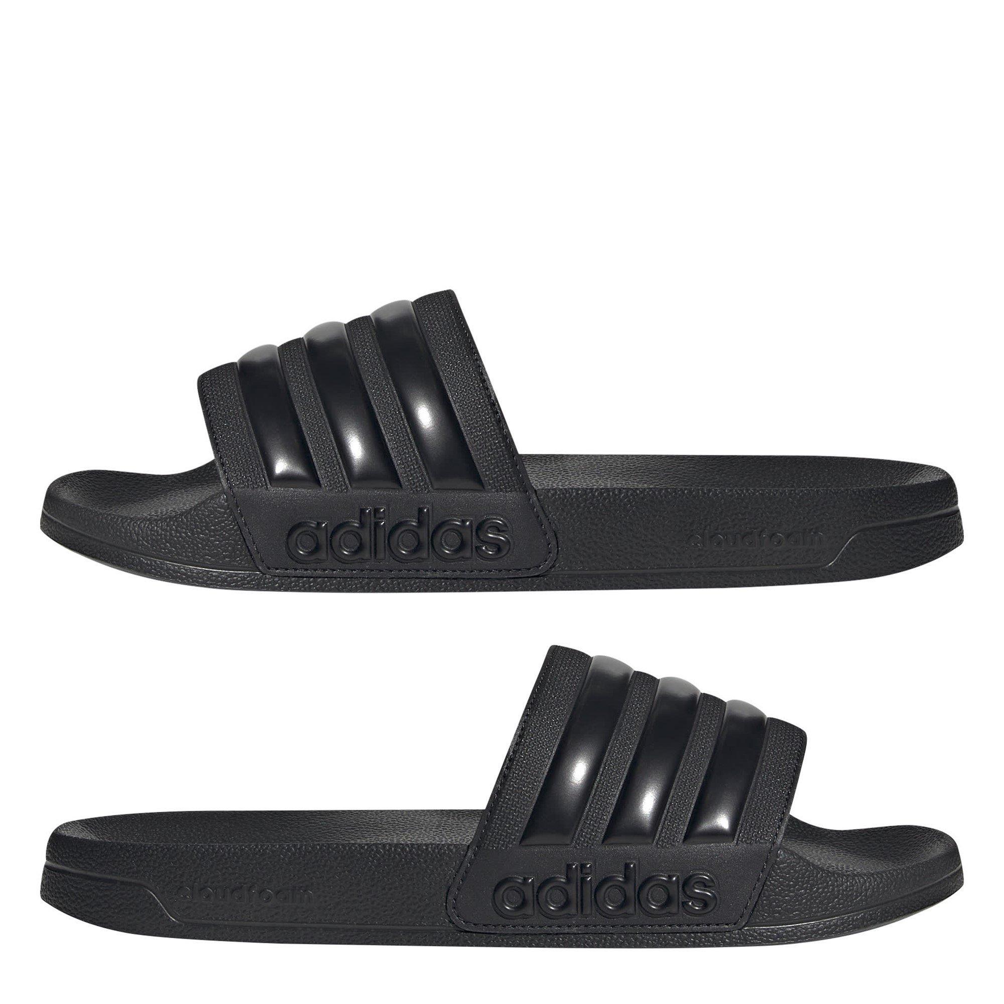 CBlack/Blk/CBlk - adidas - Adilette Shower Cloudfoam Slip On Pool Sliders - 9