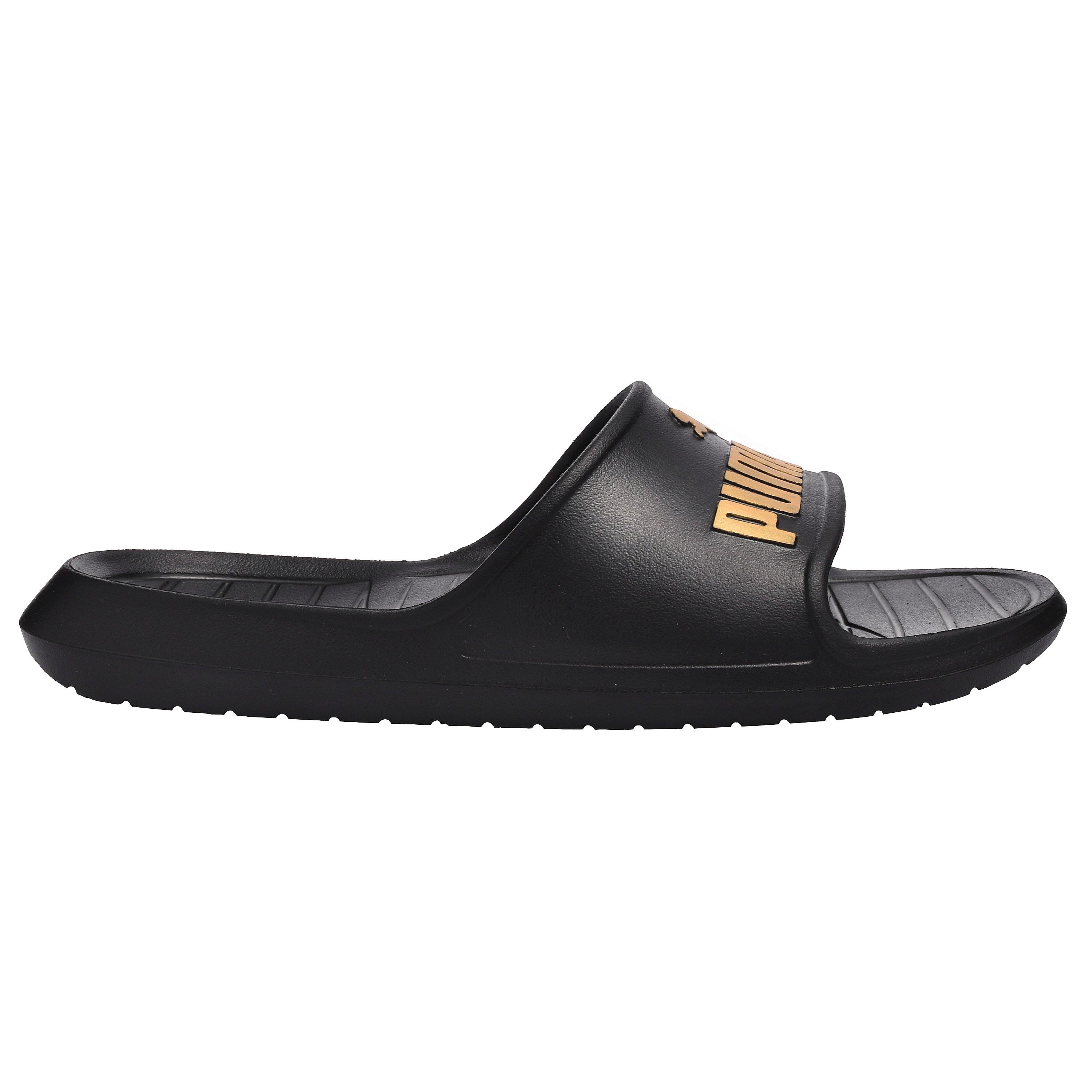 Black/Gold - Puma - Divecat V2 Mens Slide Sandals - 2