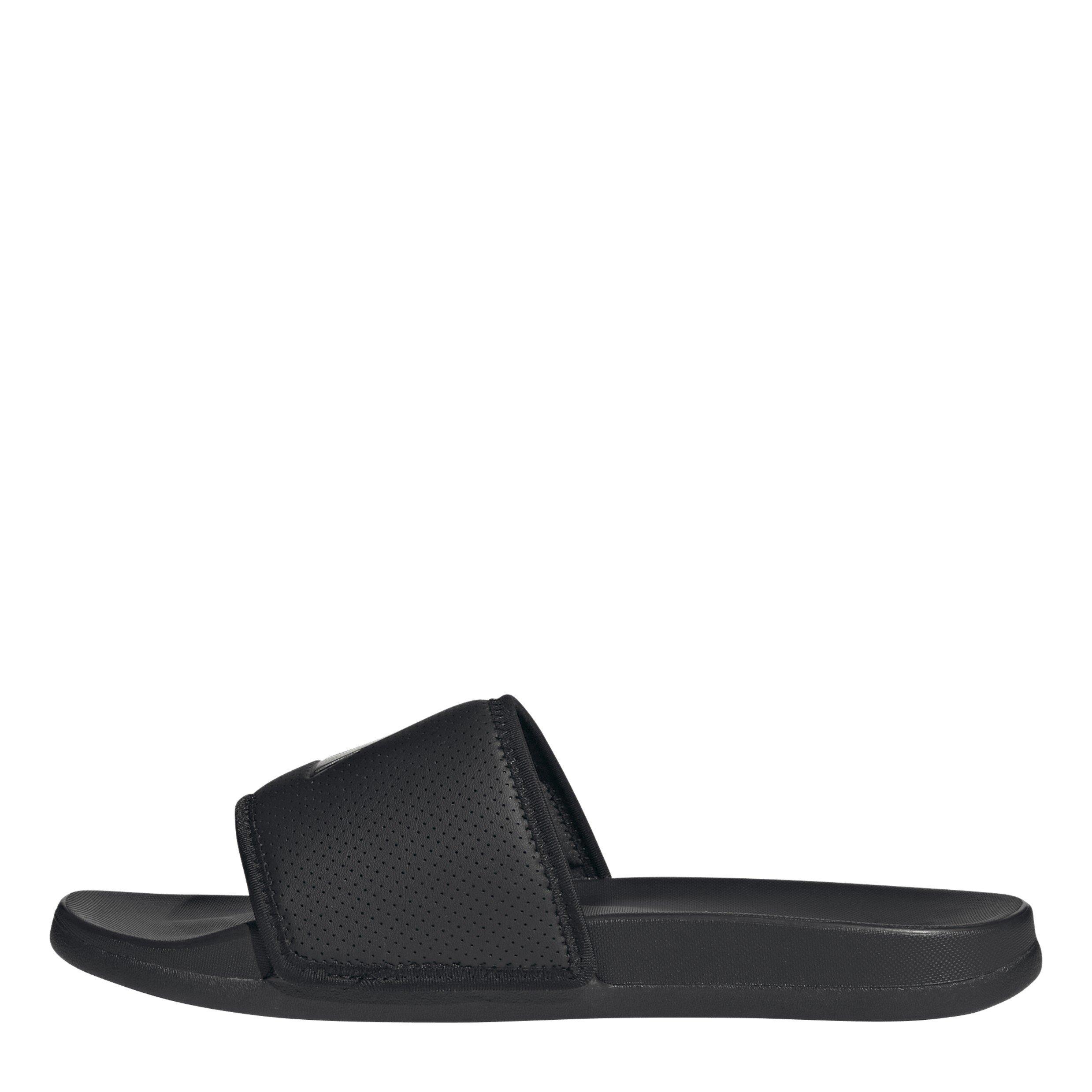 CBlack/Goldmt - adidas - Adilette Comfort Mens Slide Sandals - 2