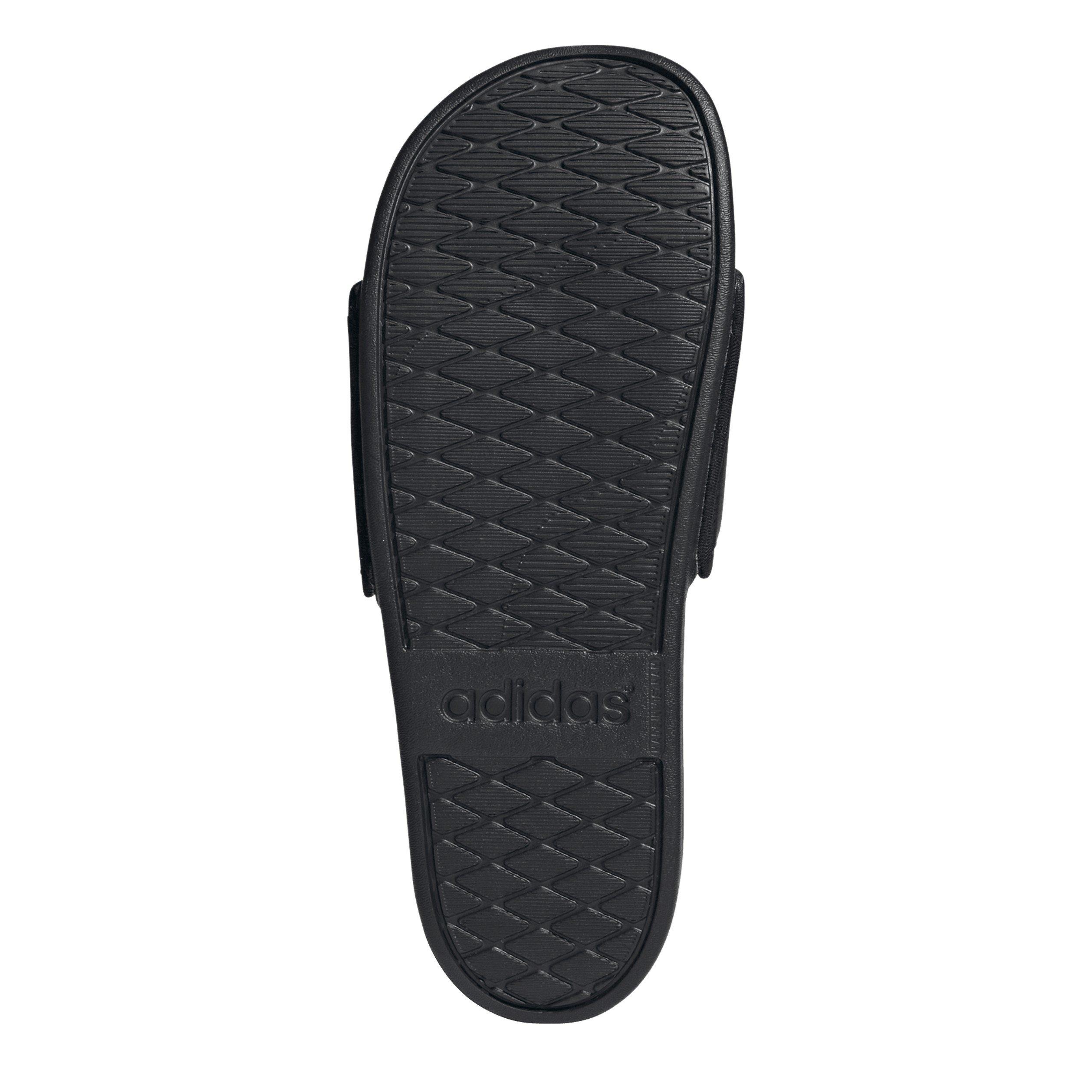 CBlack/Goldmt - adidas - Adilette Comfort Mens Slide Sandals - 6