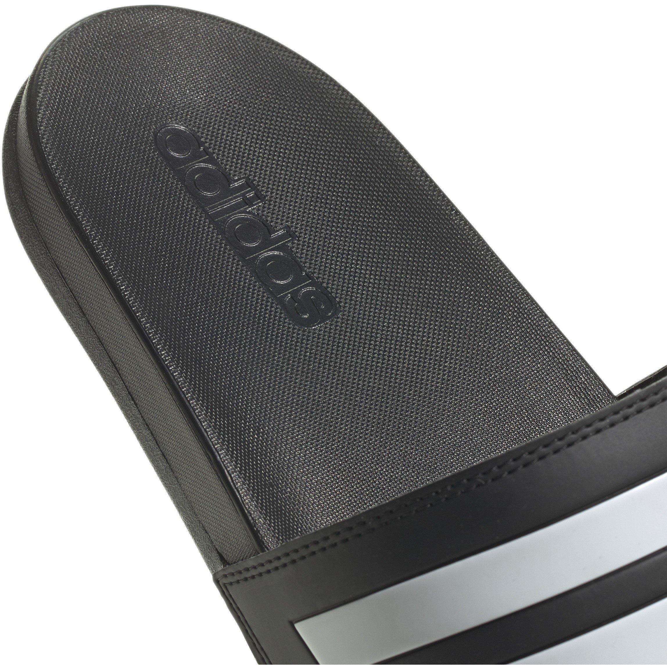 CBlk/Wht/CBlk - adidas - Adilette Comfort Mens Slide Sandals - 8