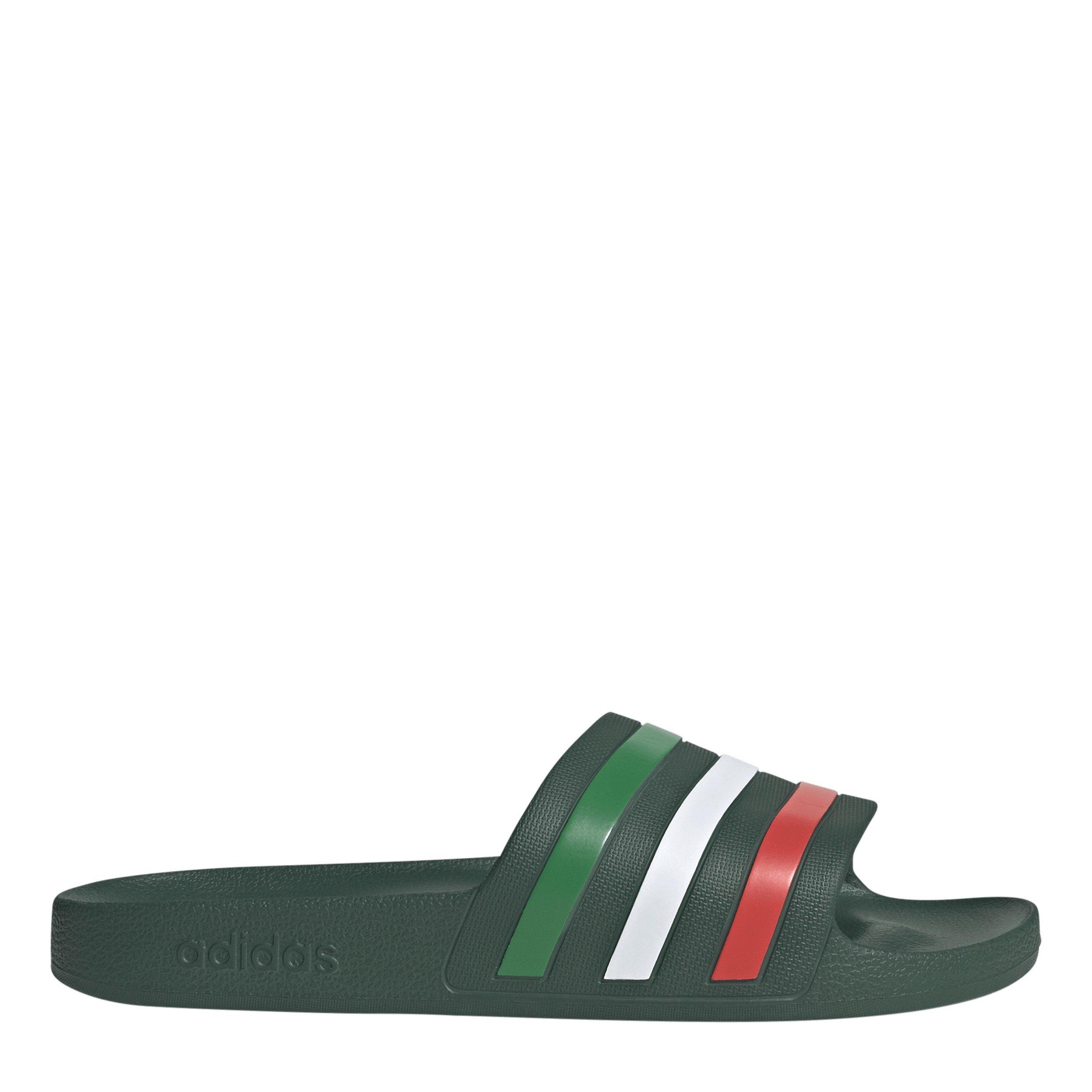 Adidas  Adilette Aqua Slide Mens - Grn/Wht/Red - 9 (43.3)