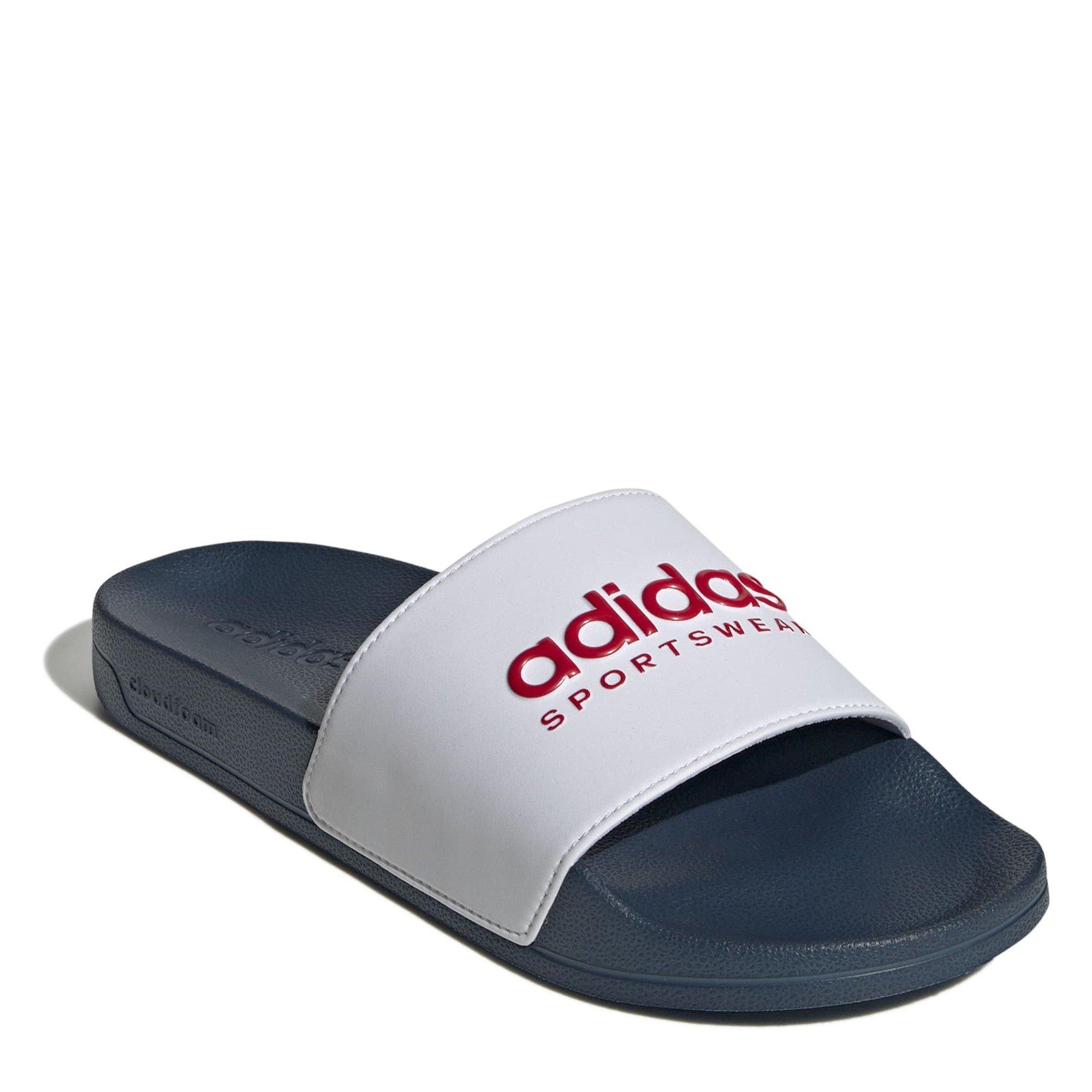 Wht/Red/Navy - adidas - Adilette Shower Slides Adults - 3