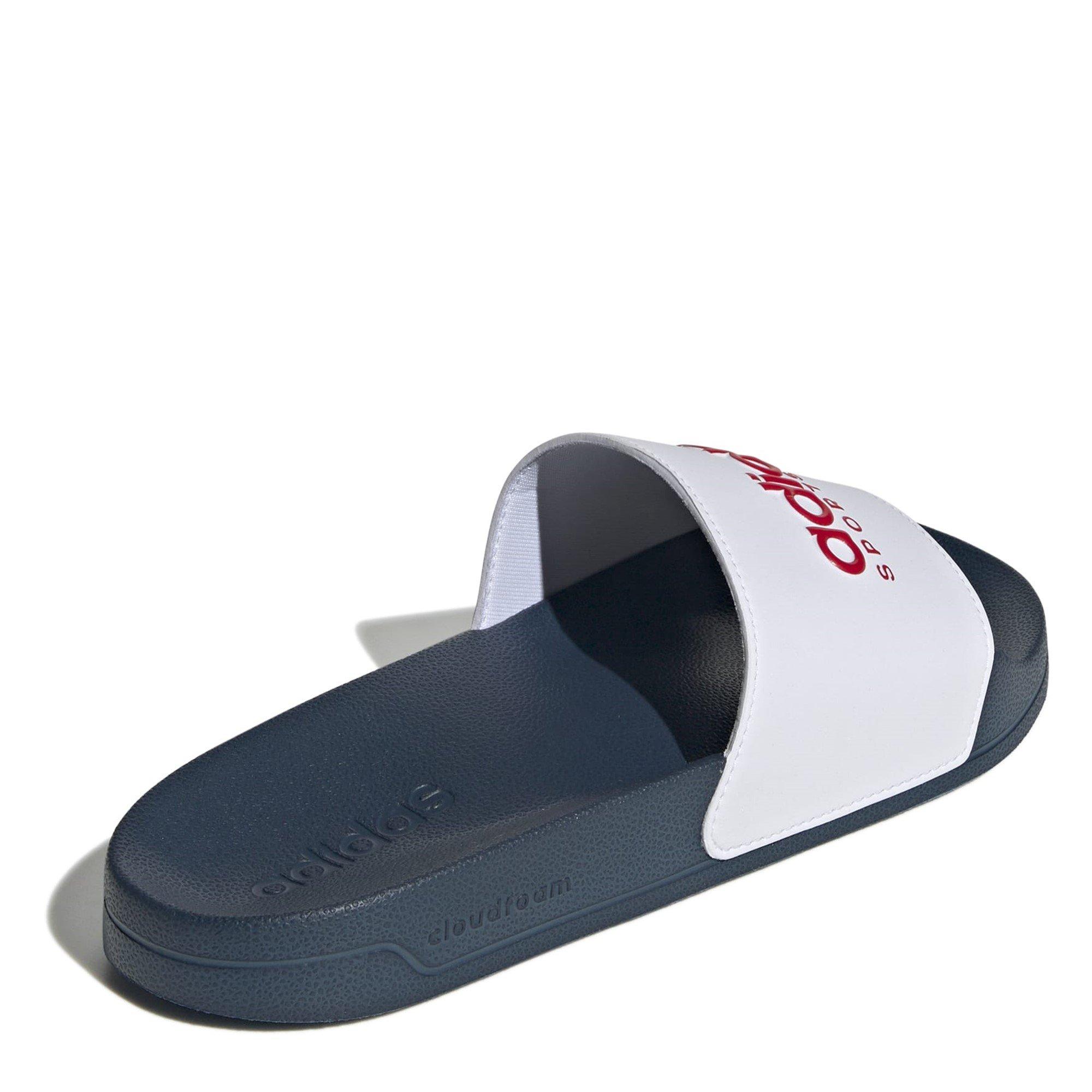 Wht/Red/Navy - adidas - Adilette Shower Slides Adults - 4