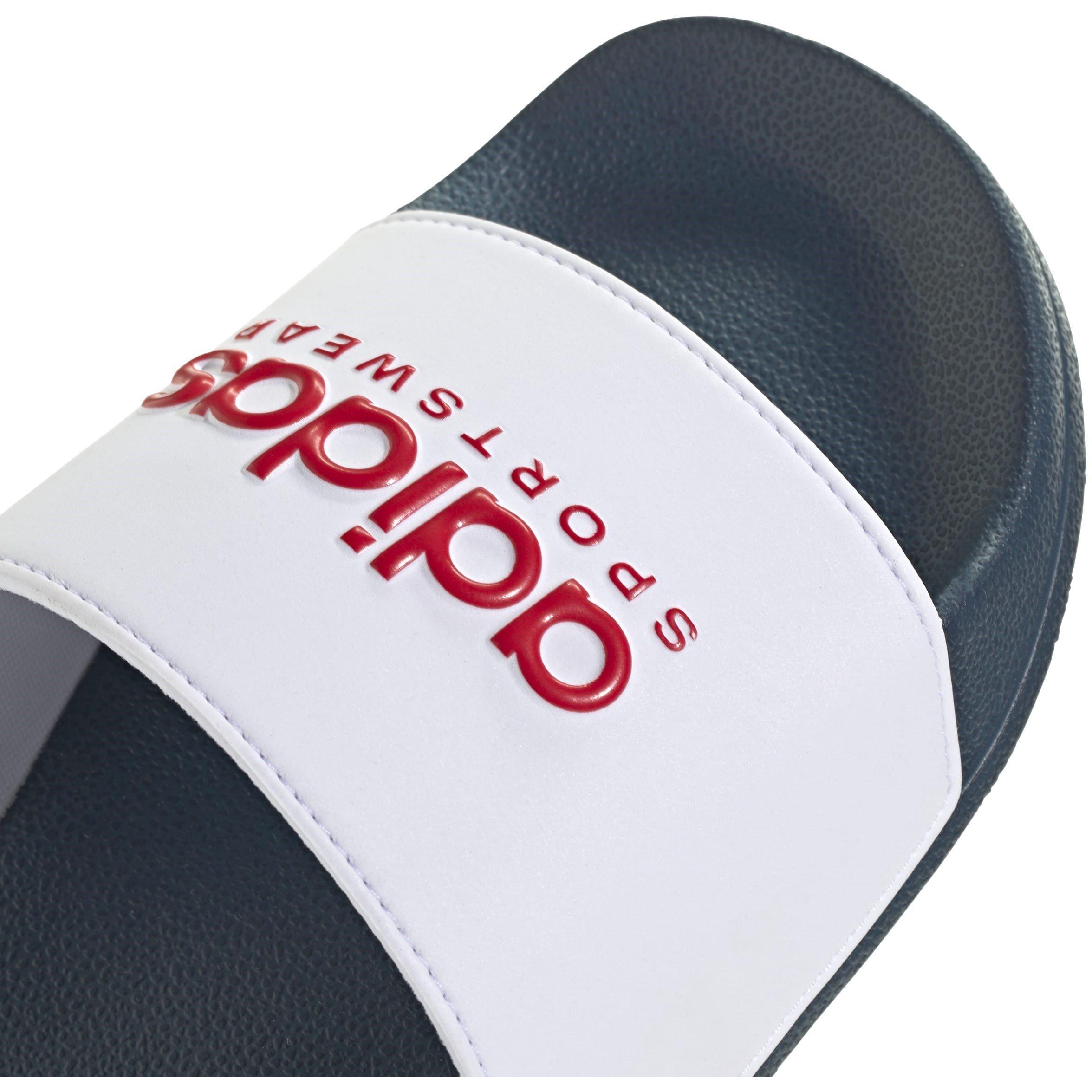 Wht/Red/Navy - adidas - Adilette Shower Slides Adults - 7