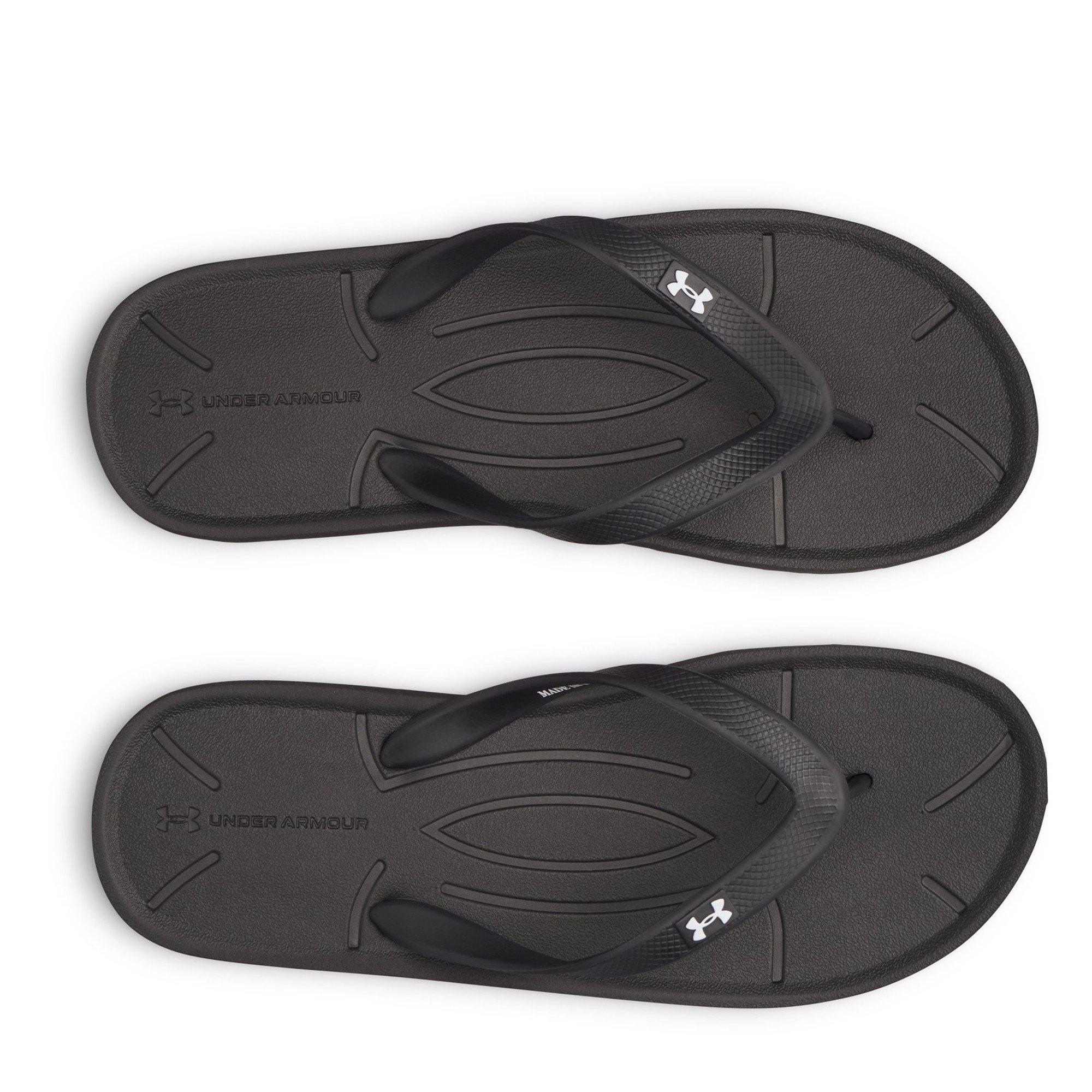 Black/Blk/White - Under Armour - Men's Sarasota Flip Flops - 4