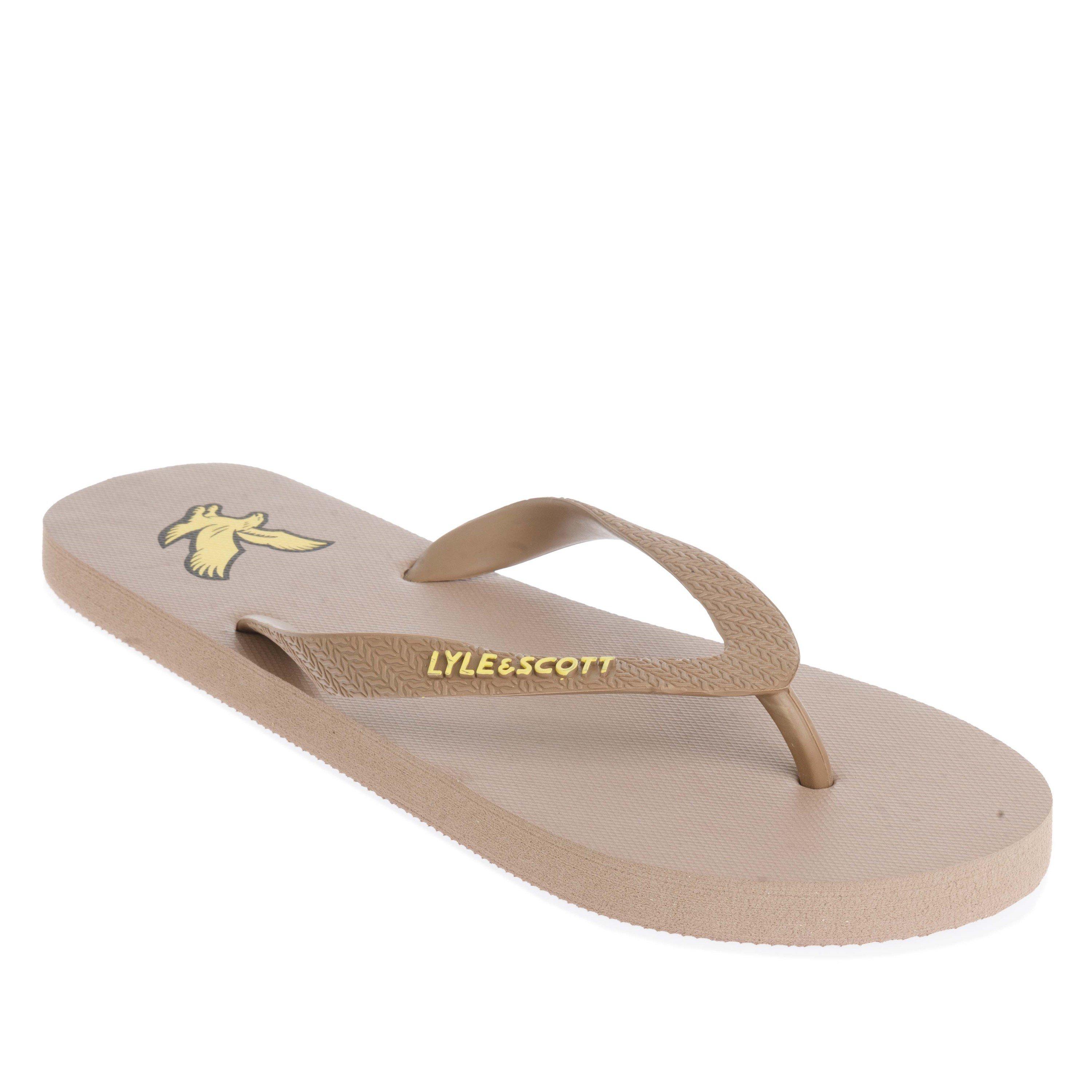 Hutton Pink - Lyle and Scott - Logo Flip Flops - 2