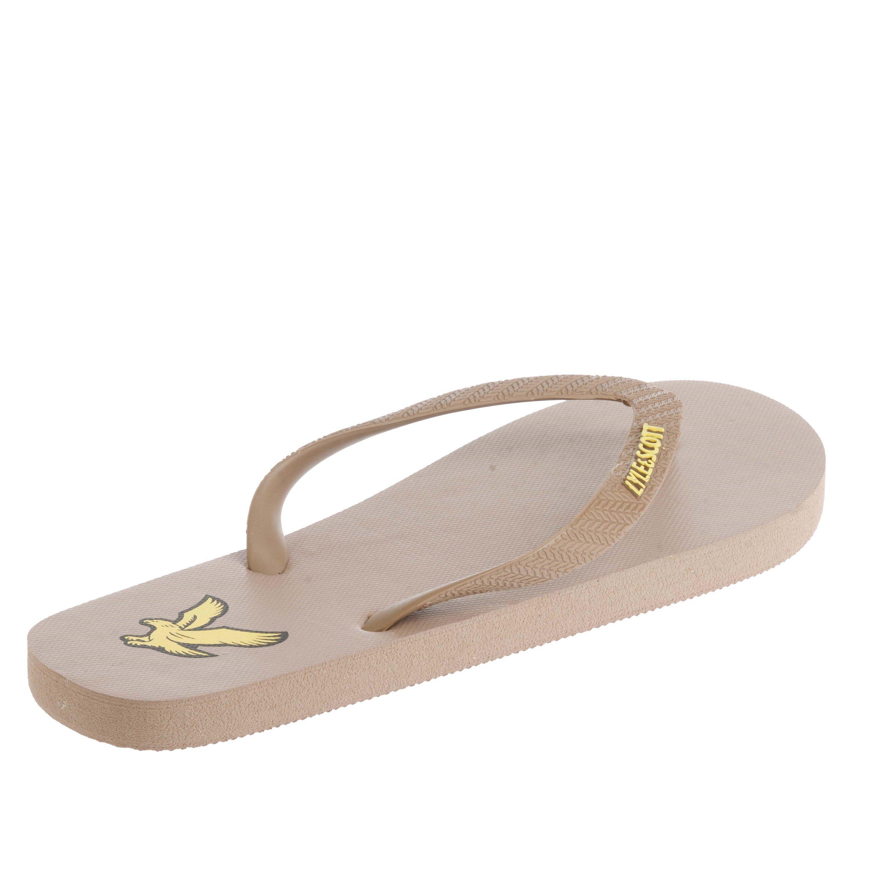 Hutton Pink - Lyle and Scott - Logo Flip Flops - 3