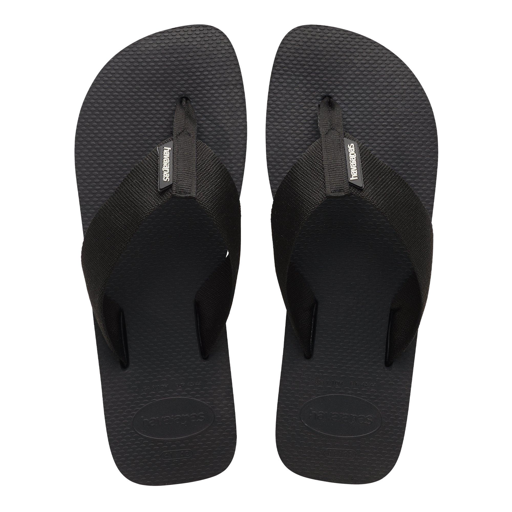 Black - Havaianas - Men's Urban Basic Rubber Sole Flip Flops - 1