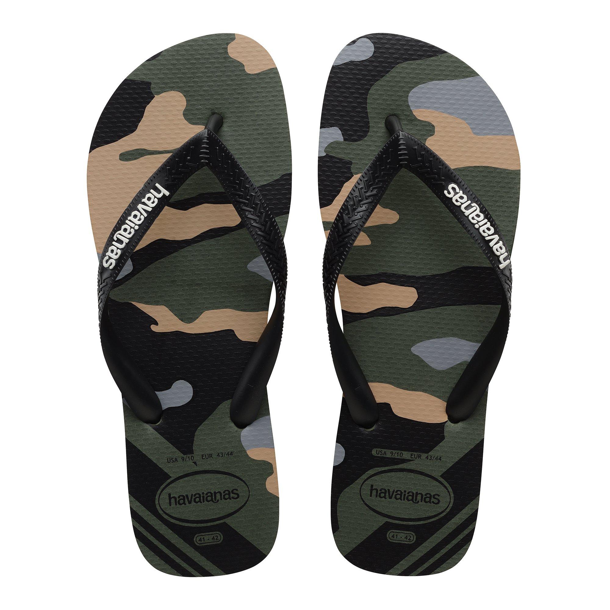 Olive/Black - Havaianas - Men's Camu Flip Flops - 1