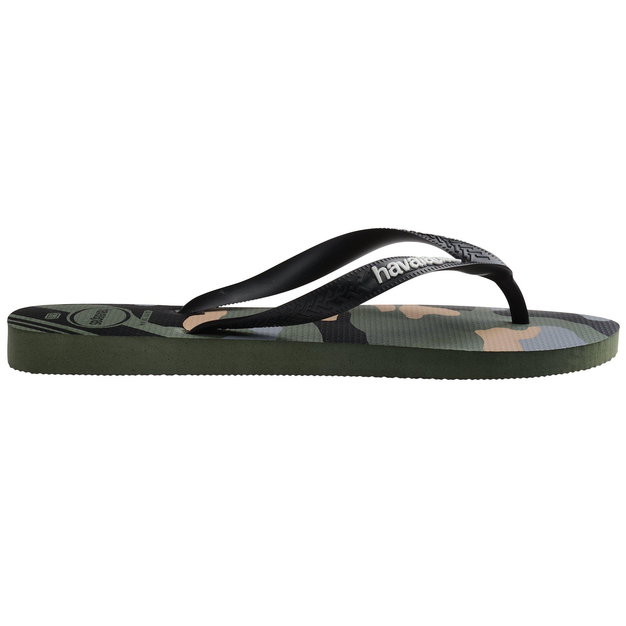 Olive/Black - Havaianas - Men's Camu Flip Flops - 3