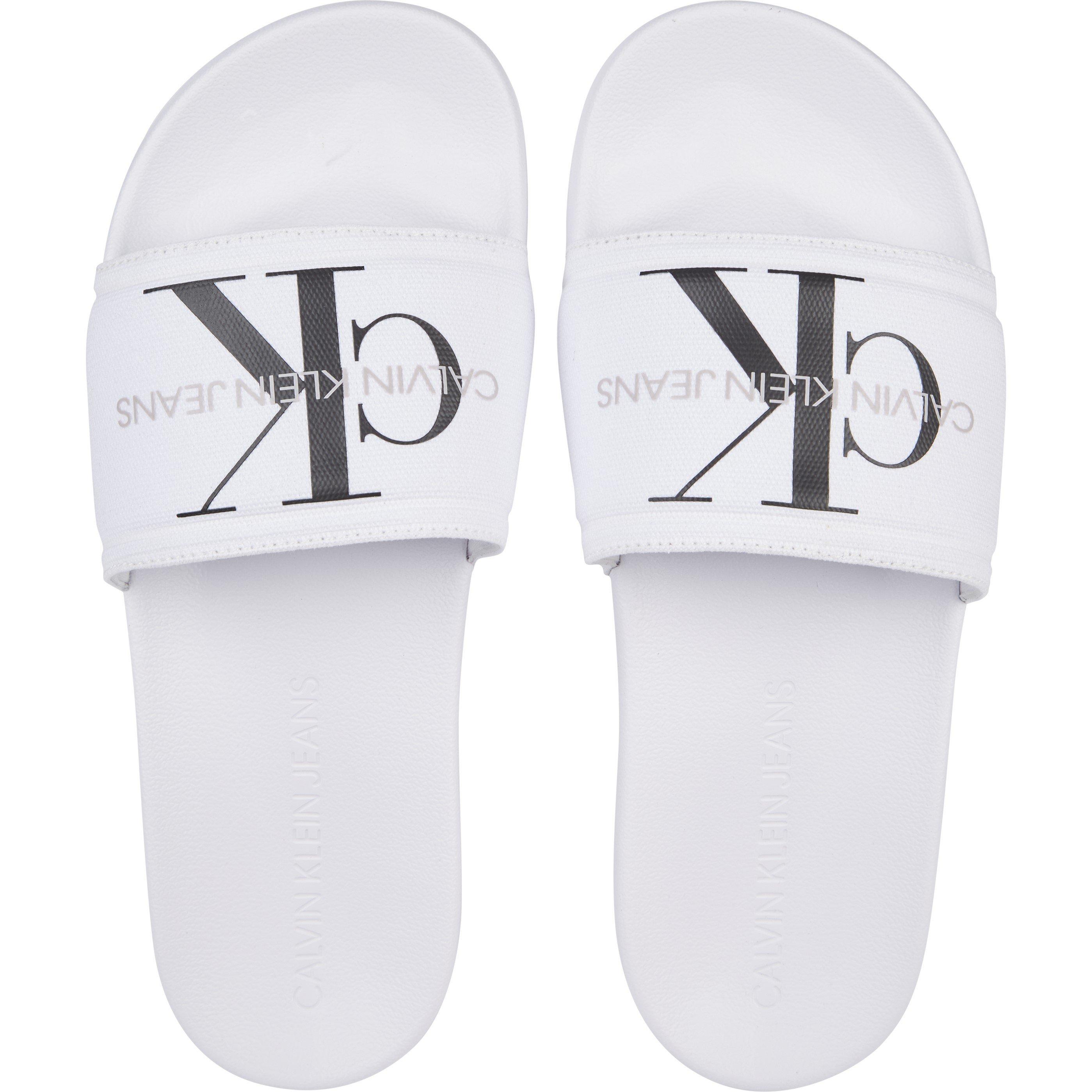 Bright White - Calvin Klein Jeans - Calvin Klein Jeans Monogram Slide - 3