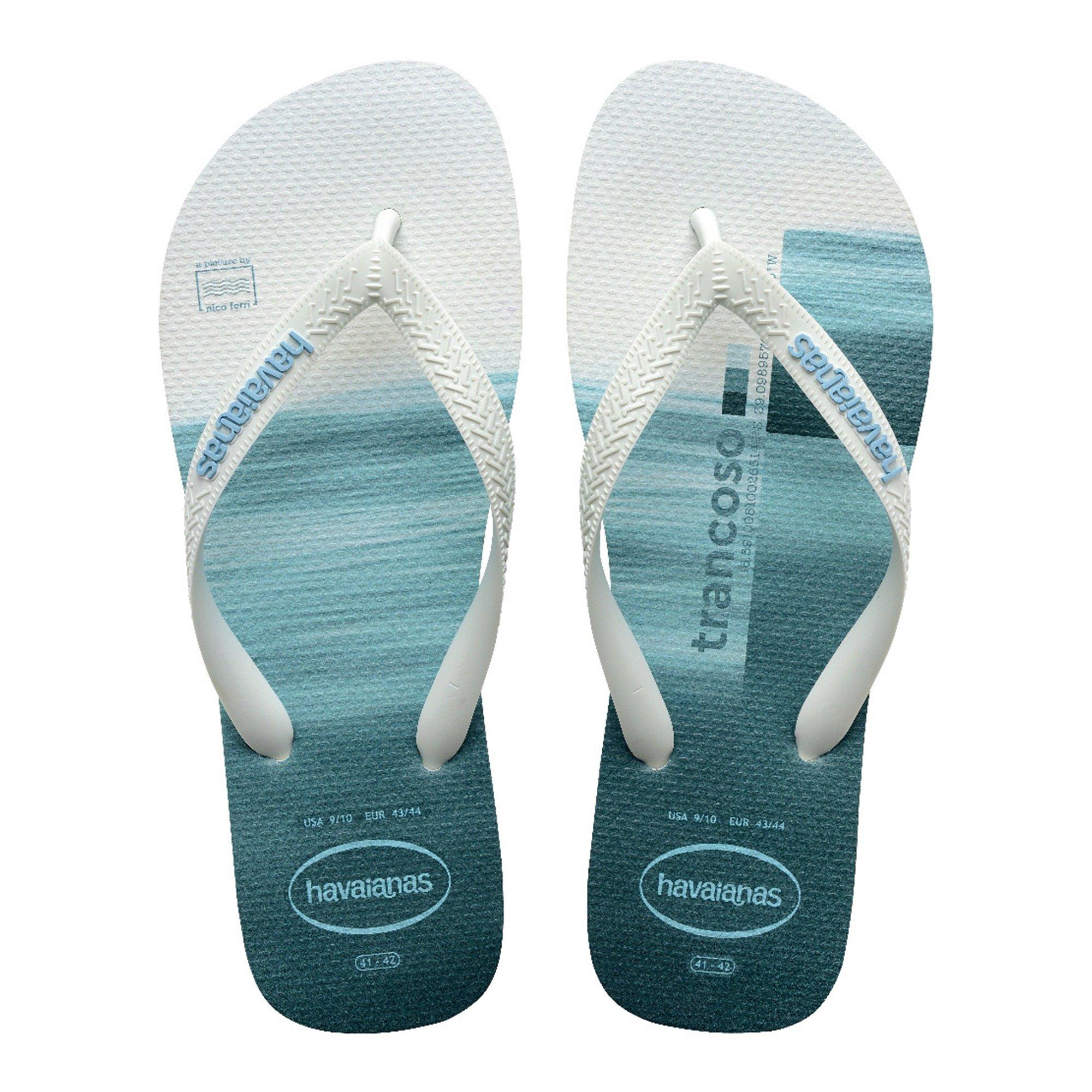 White/Blue - Havaianas - Surfer Flip Flops - 1