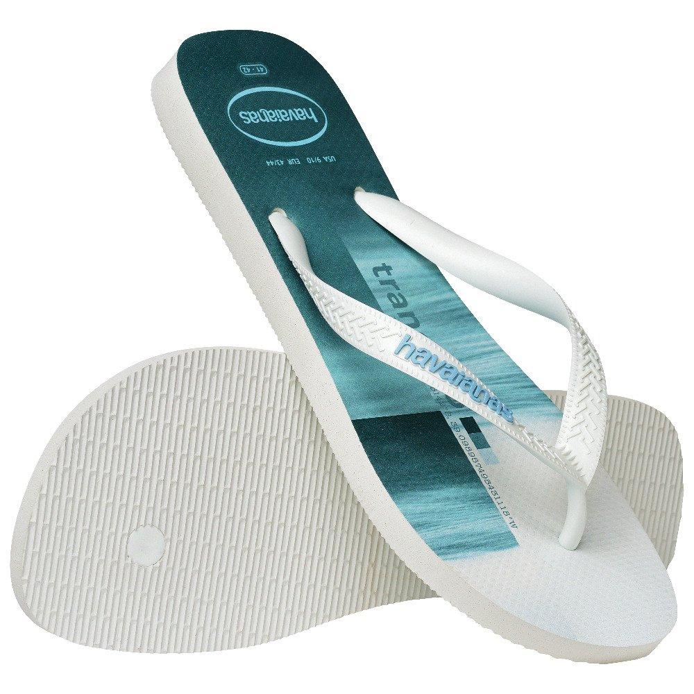 White/Blue - Havaianas - Surfer Flip Flops - 4