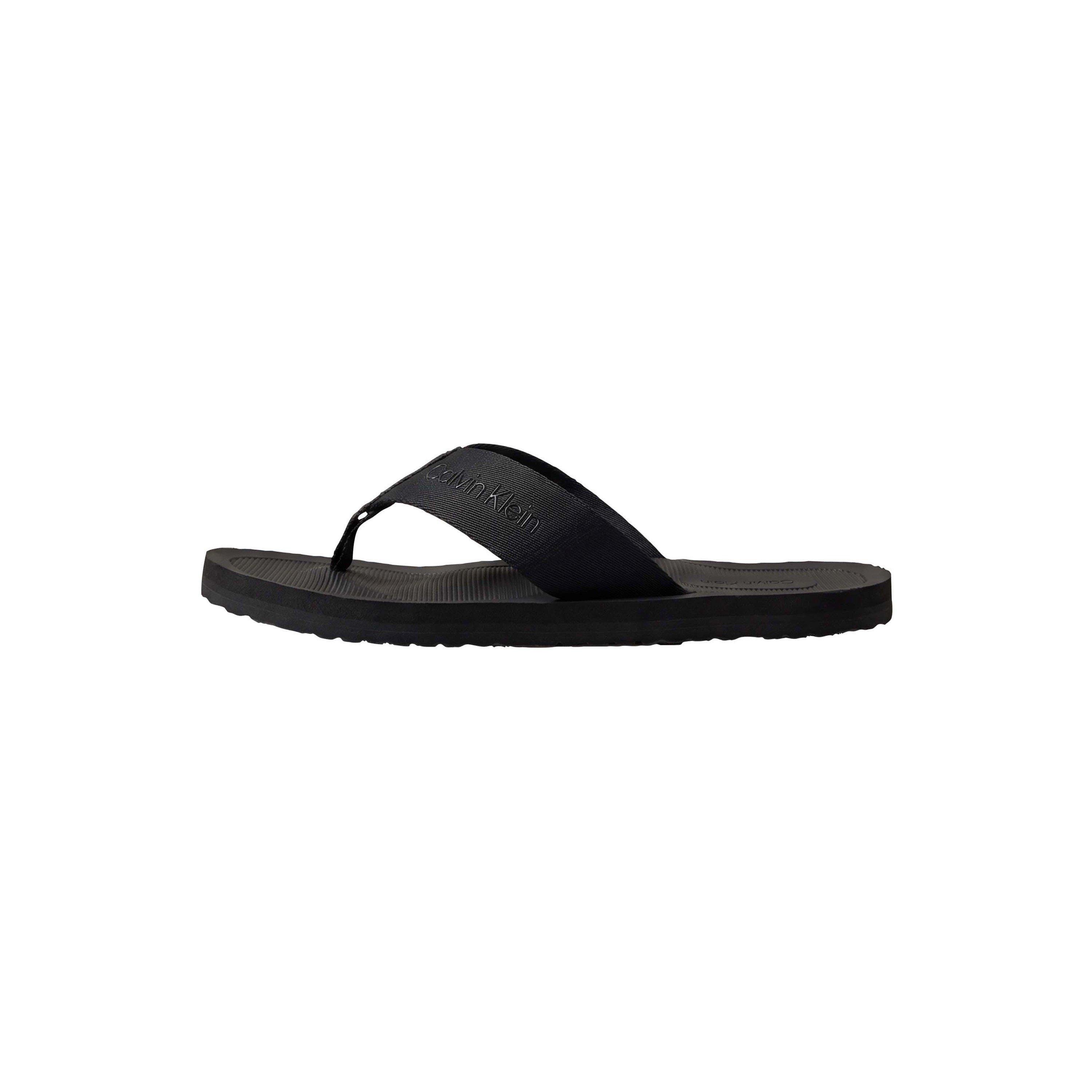 Calvin Klein Men's Flip Flops - Triple Black - 11 (46)