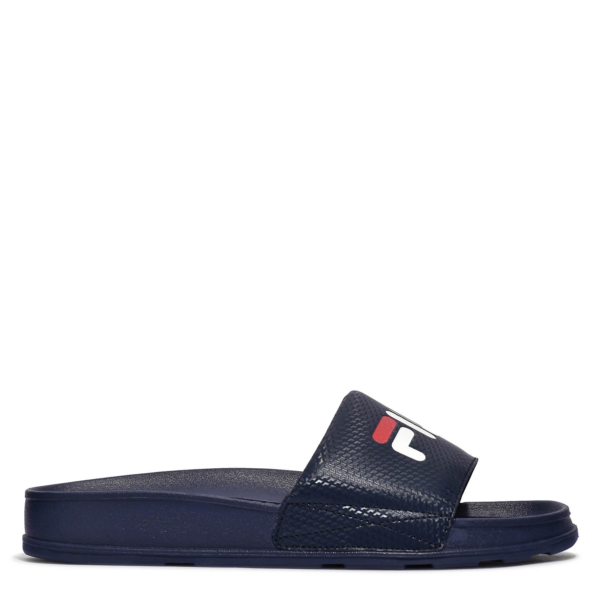 Navy / Navy/Red - Fila - Neo Sleek 2 Unisex Adults Slide Sandals - 2