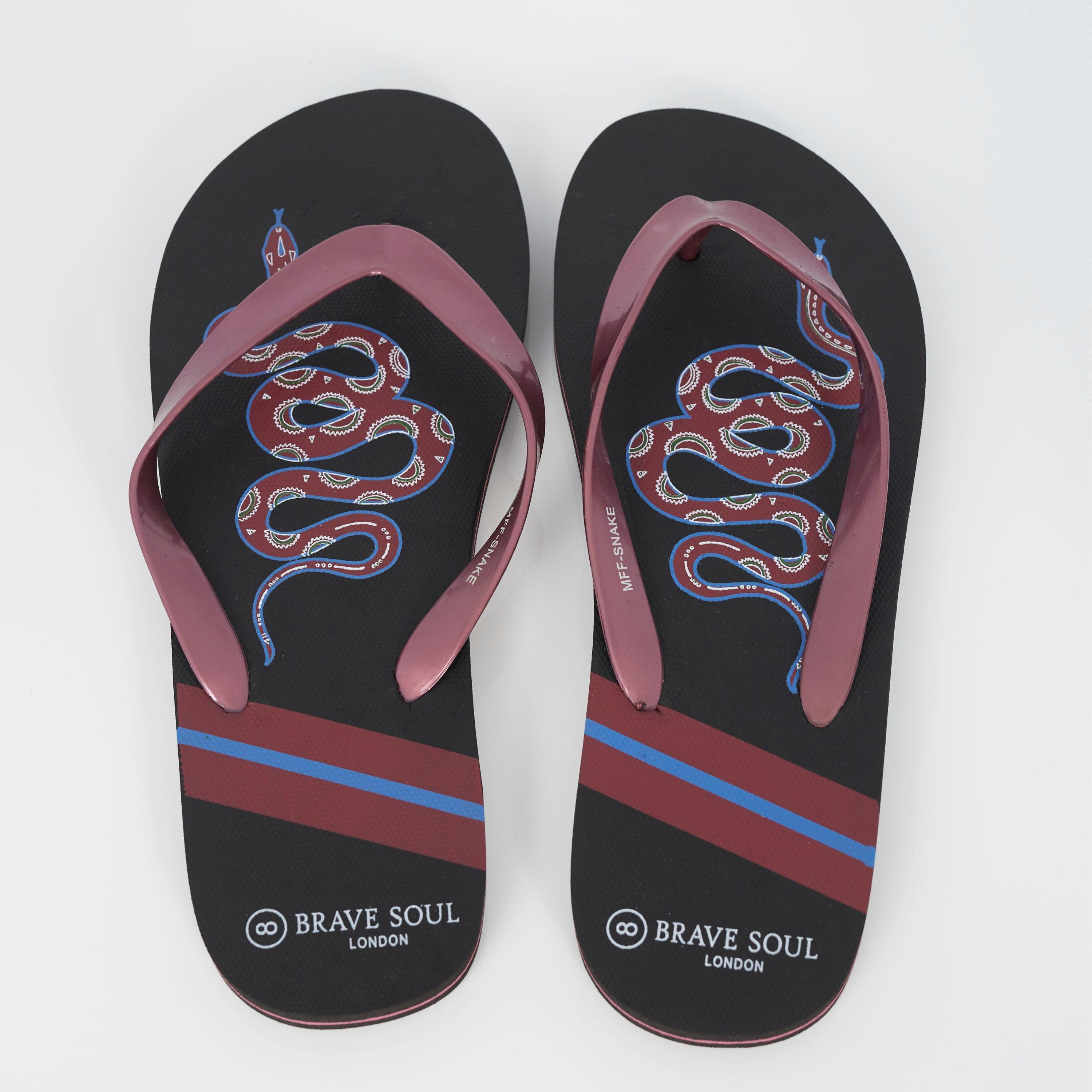 Black - Brave Soul - Brave Mens Classic Flip Flop - 5